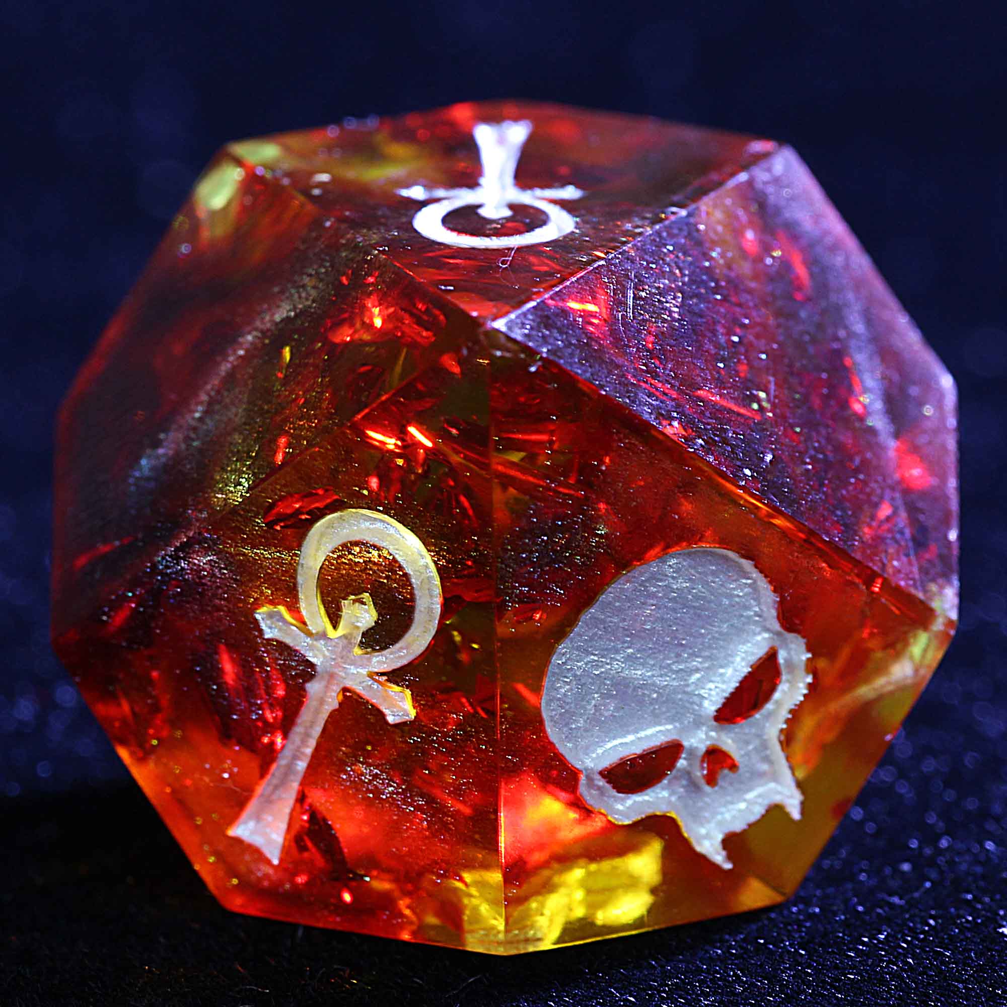 15 Polyhedral Resin Camarilla VtM Dice Set WoD Elders Crimson Pact - Image 2