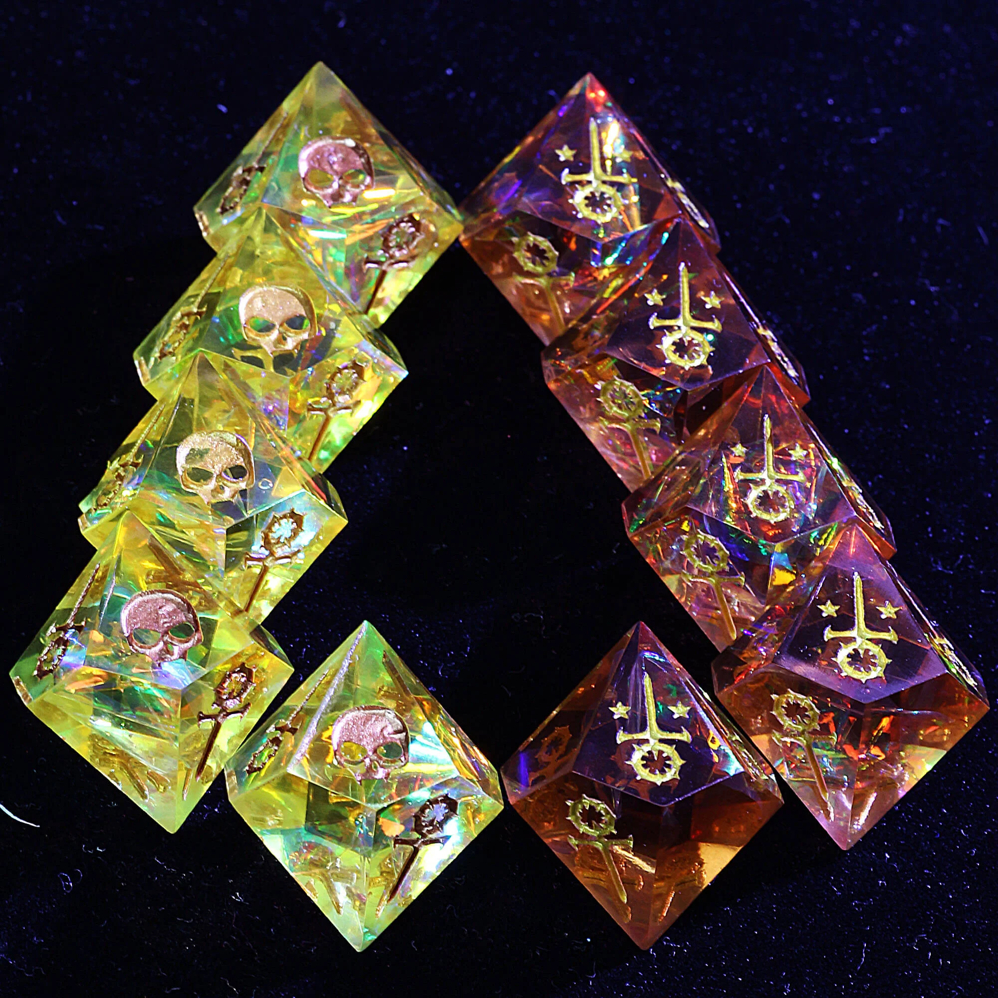 15 Polyhedral Resin Sabbat WoD Set of Dice VtM The Crucible
