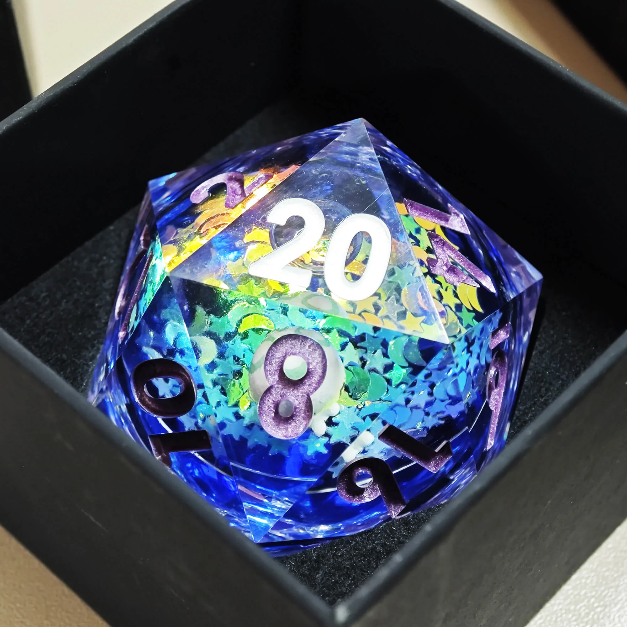 50mm Polyhedral Octopus Liquid Core Oversized D20 Dice DND For TRPG - Image 5