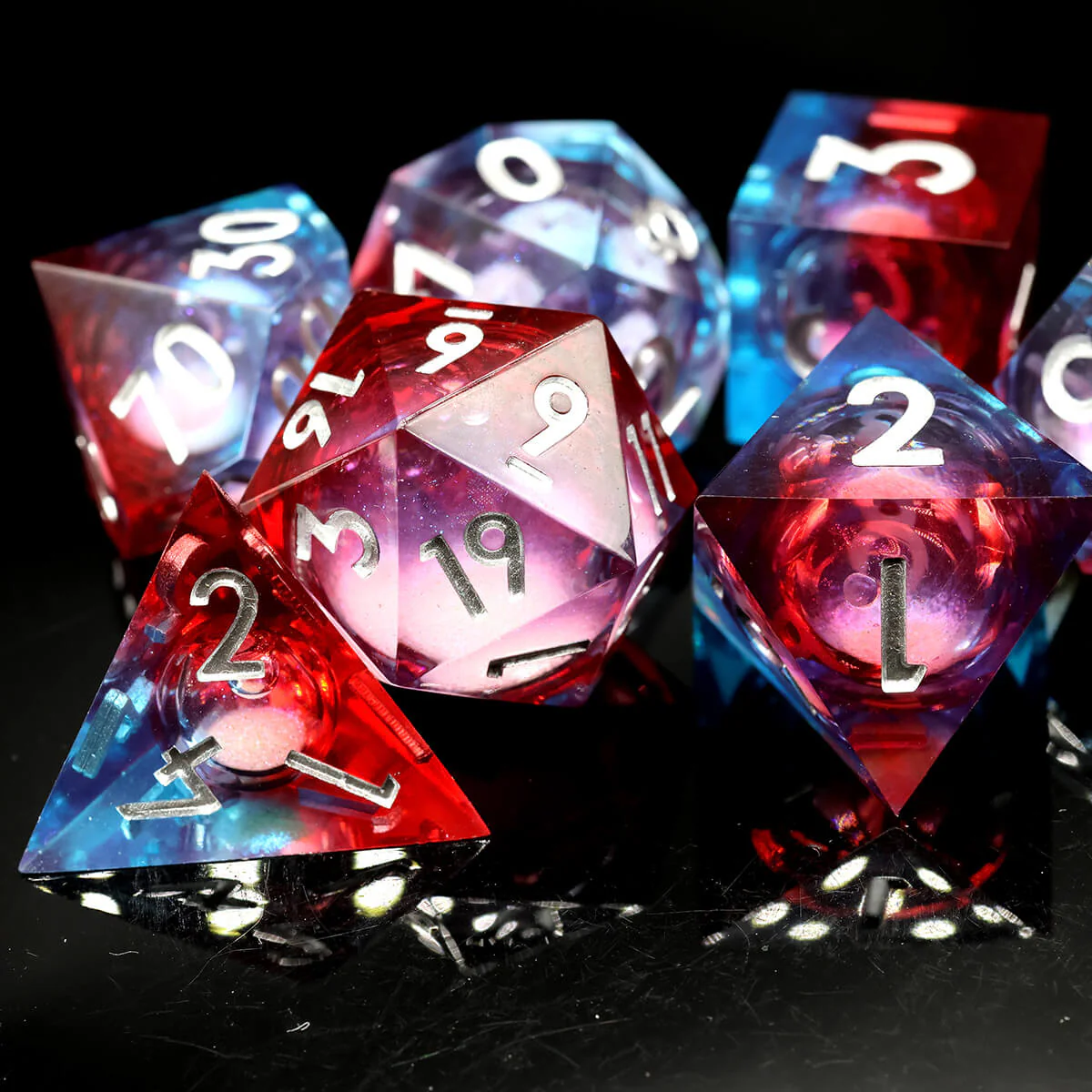 7-Piece Liquid Core Sharp Edge DND Dice Set - Image 5