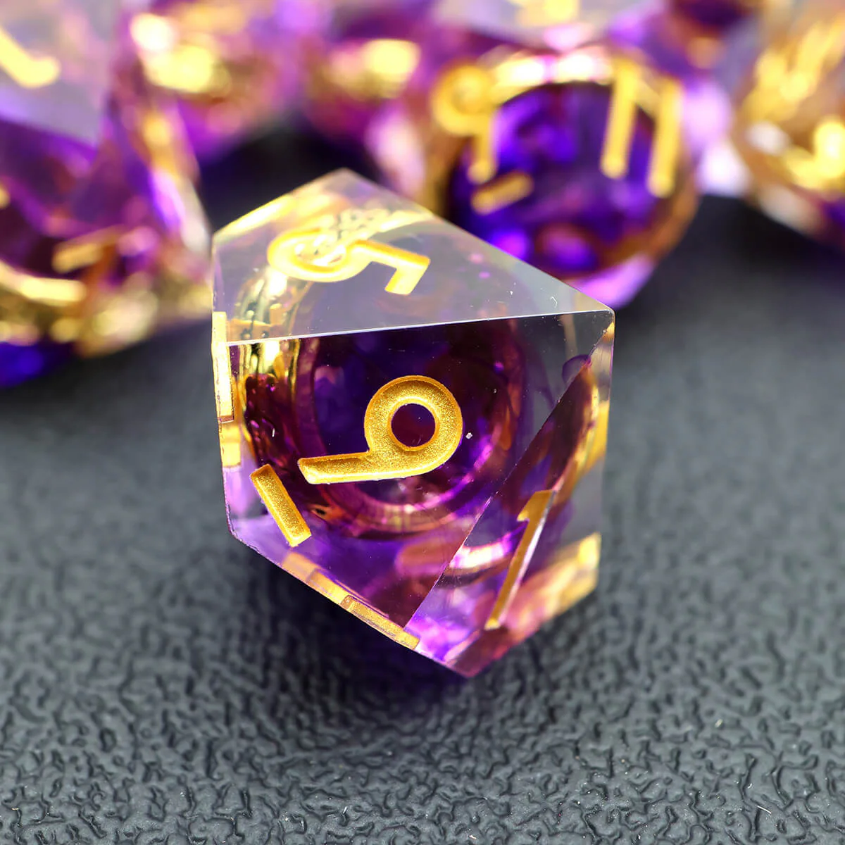 7-Piece Purple Magic Ring Sharp Edge DND Dice Set - Image 8