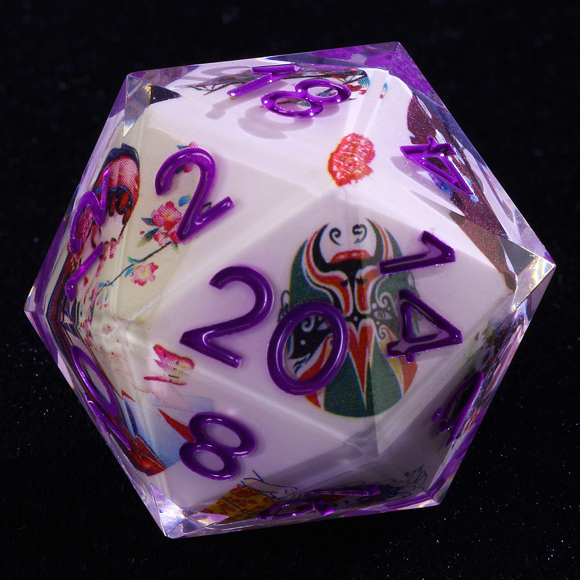 7 Piece Resin Polyhedral DnD Dice Set Beauty Women