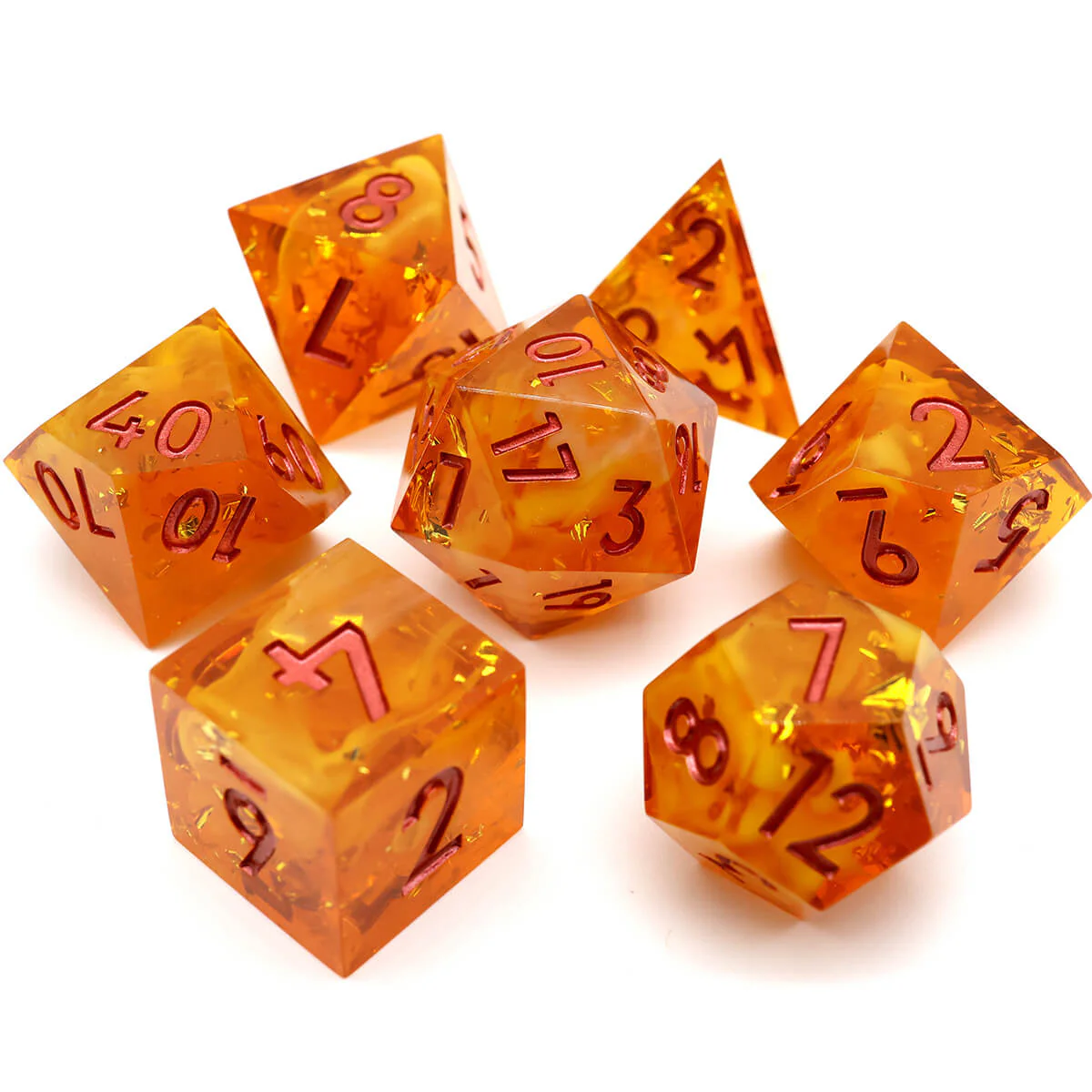 7-Piece Sharp Edge DND Dice Set