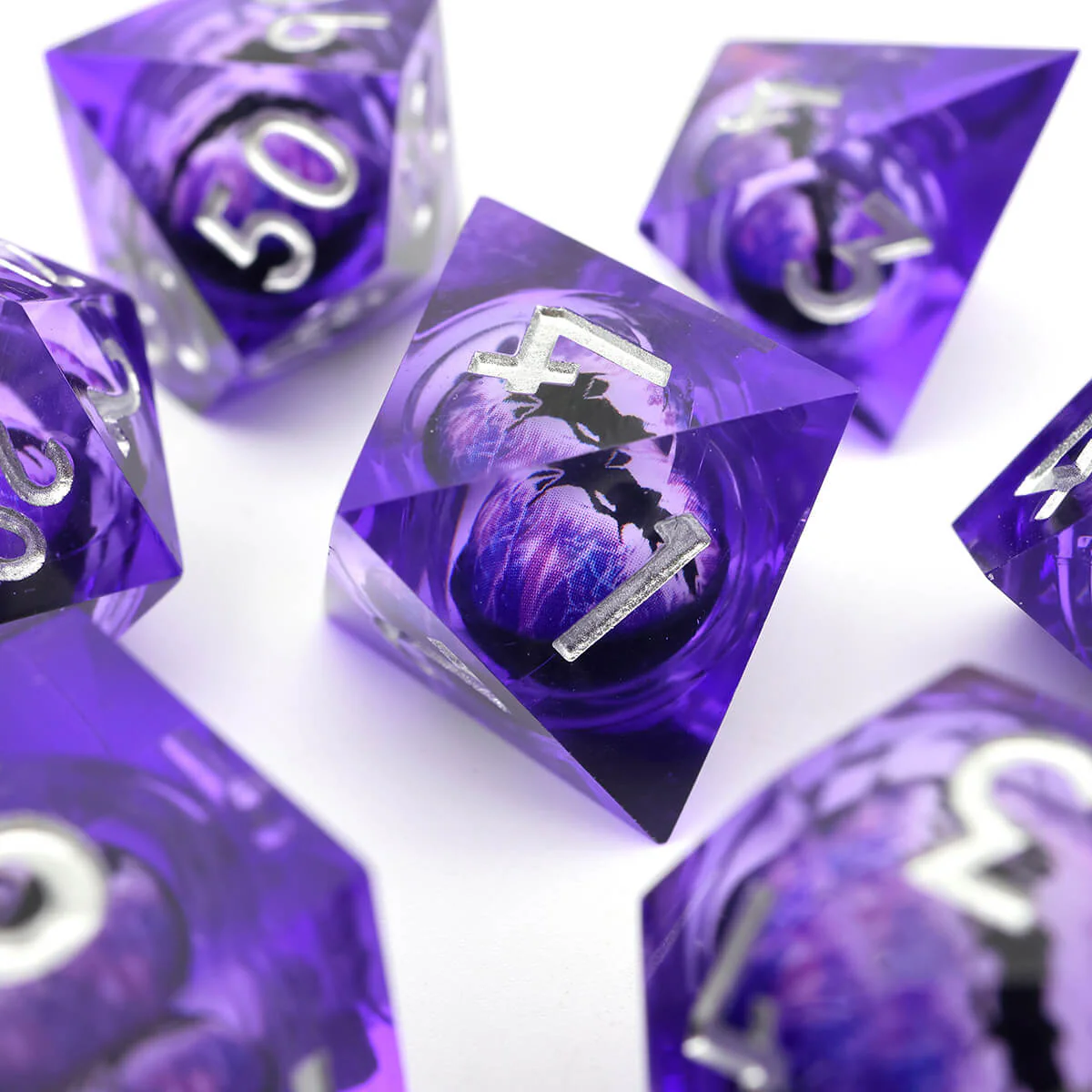 7-Piece Sharp Edge Dragon Eye DND Dice Set - Image 4
