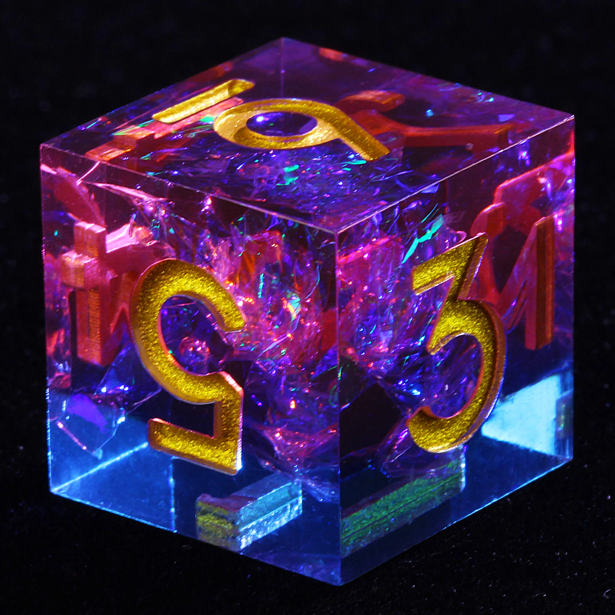 7 Polyhedral Resin D and D Dice Sets Blue Red - Image 4