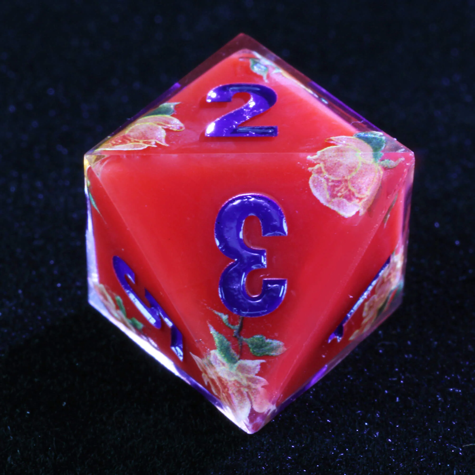 7 Polyhedral Resin Die Dice Sets DD Flower Red - Image 6