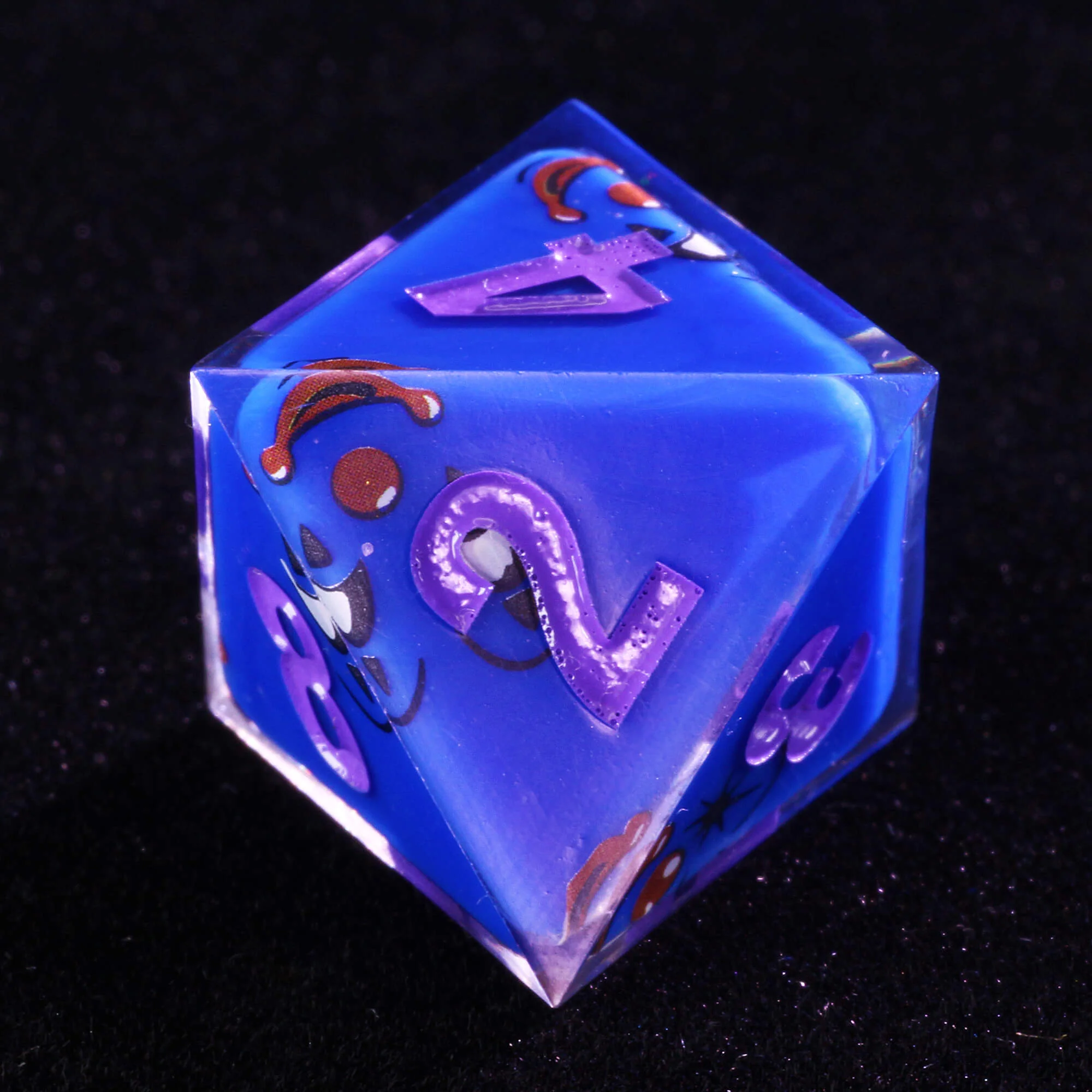 7 Polyhedral Resin D&D Dice Masters Sets Clown Blue - Image 6