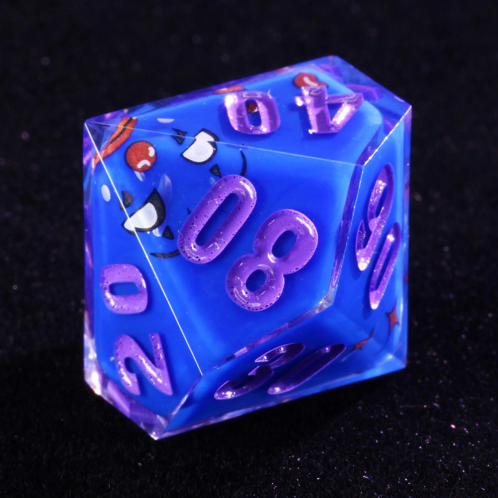 7 Polyhedral Resin D&D Dice Masters Sets Clown Blue - Image 8