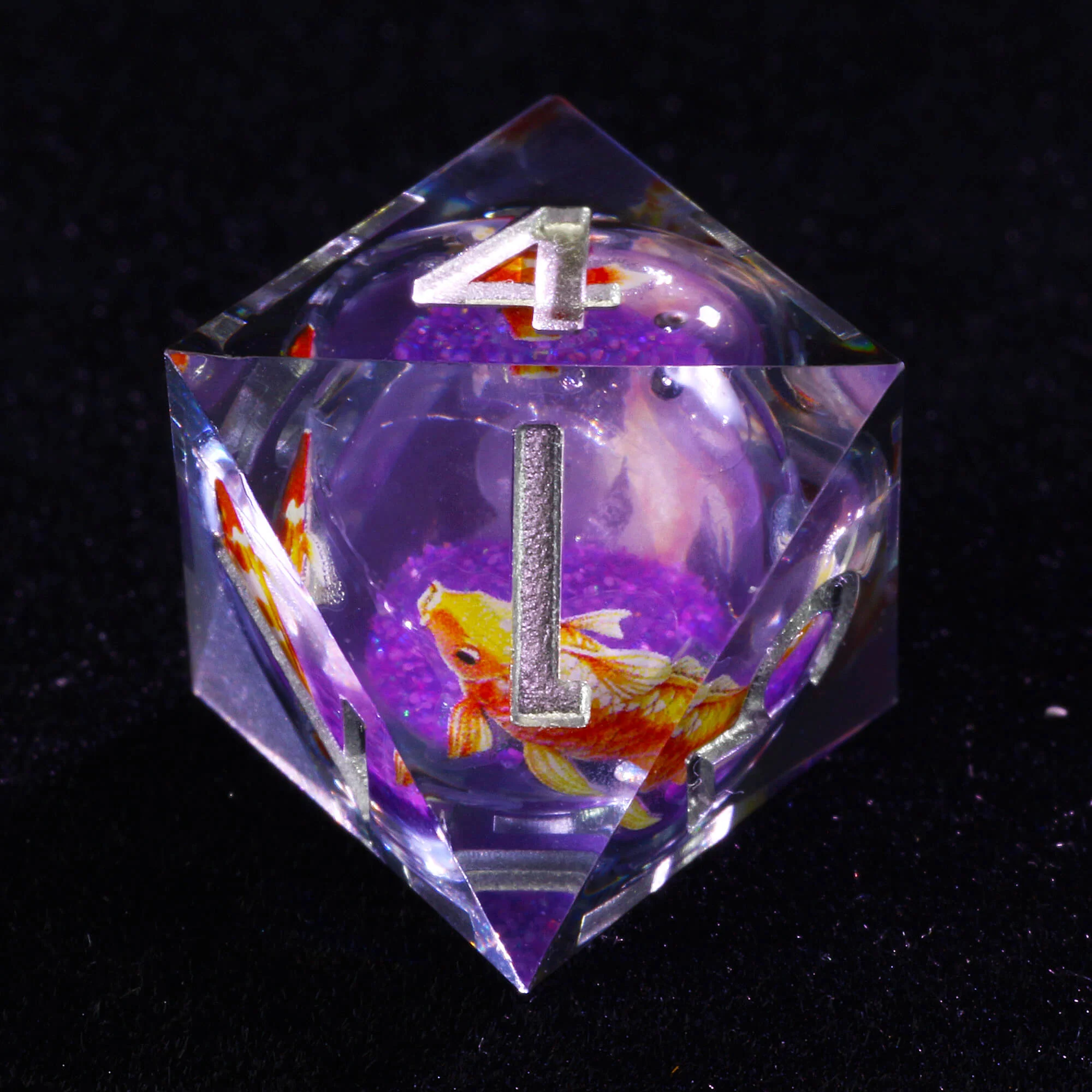 7 Polyhedral Resin Liquid Core DD Dice Sets Fish - Image 6