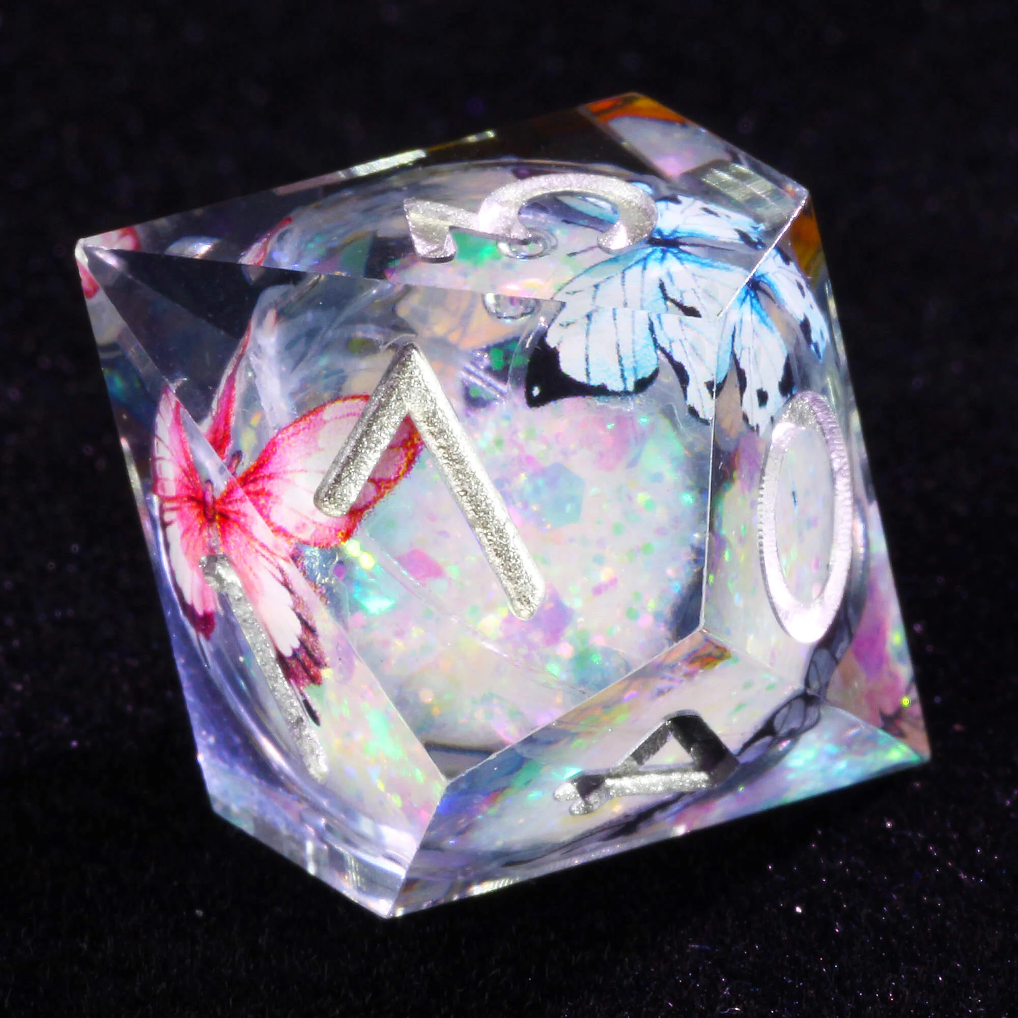 7 Polyhedral Resin Liquid Core Die Dice Set DnD Butterfly - Image 8