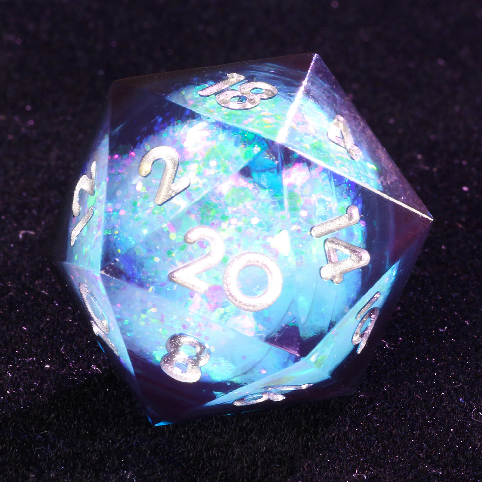 7 Polyhedral Resin Liquid Core Set of Dice D and D - Image 5