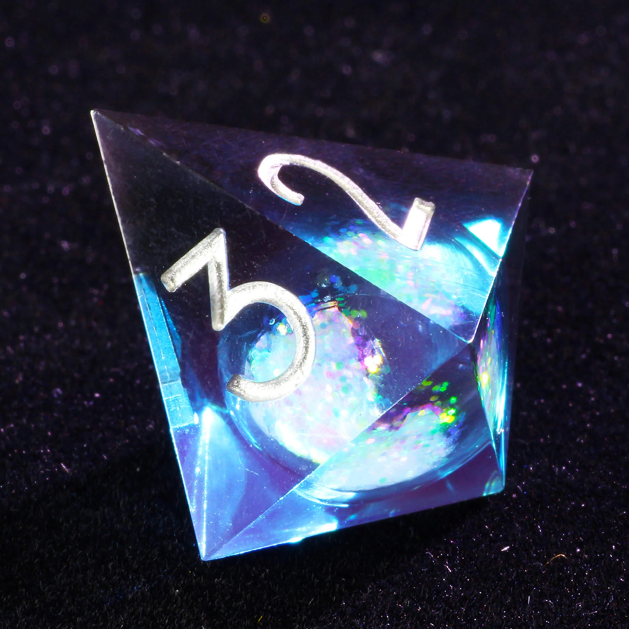 7 Polyhedral Resin Liquid Core Set of Dice D and D - Image 7