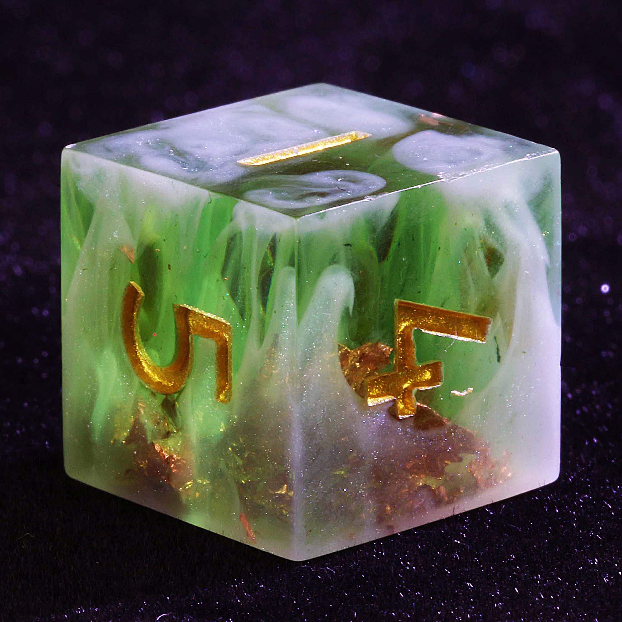 9 Polyhedral D&D Dice Set Fall of Emerald Dragon - Image 3