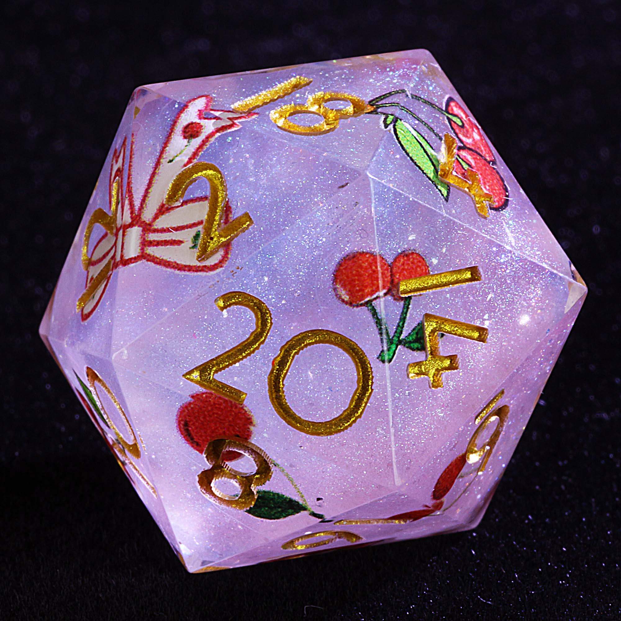 9 Polyhedral DD Set of Dice Cherry Fizz Dream - Image 2