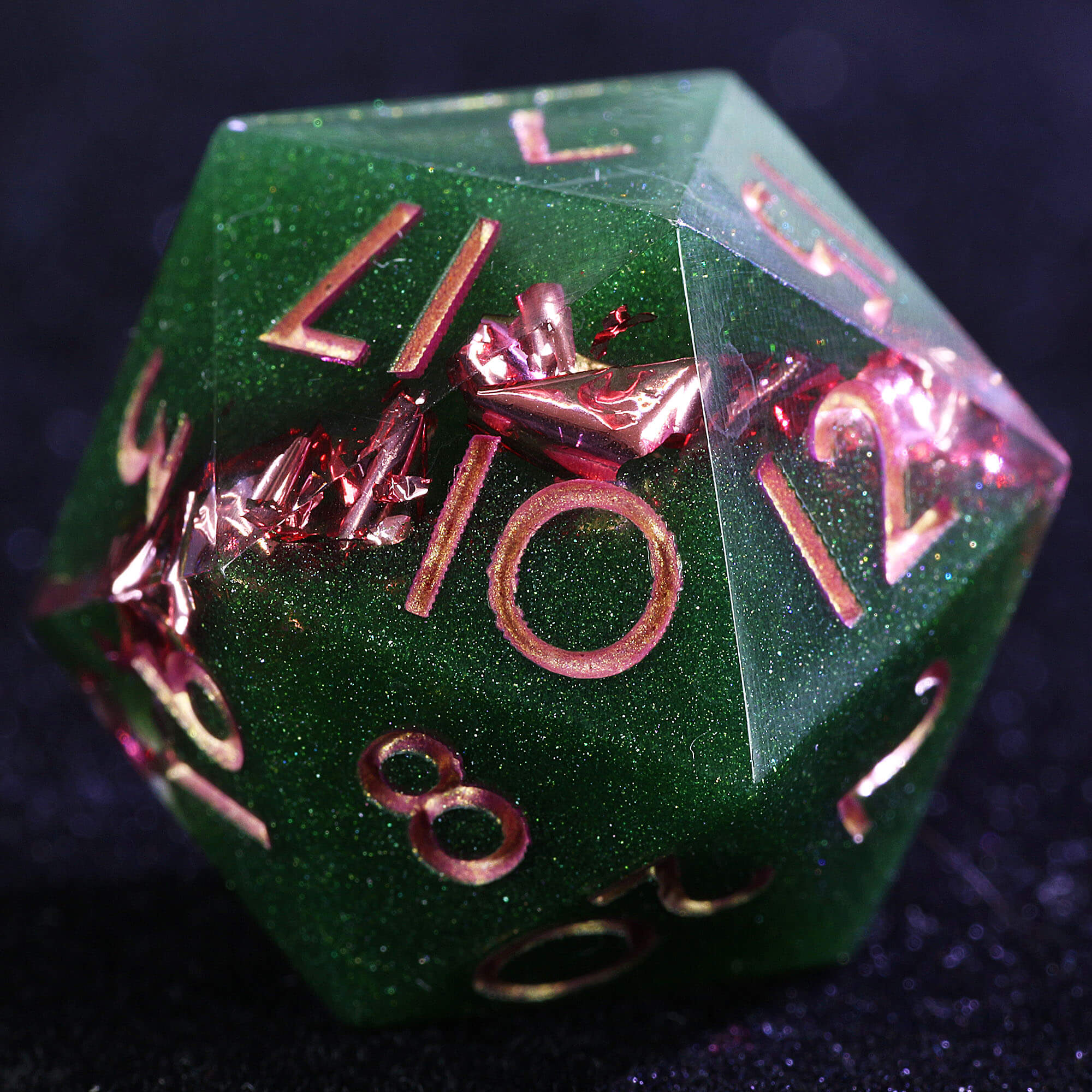9 Polyhedral Resin D and D set of Dice Abyssal Crown Foil - Image 3