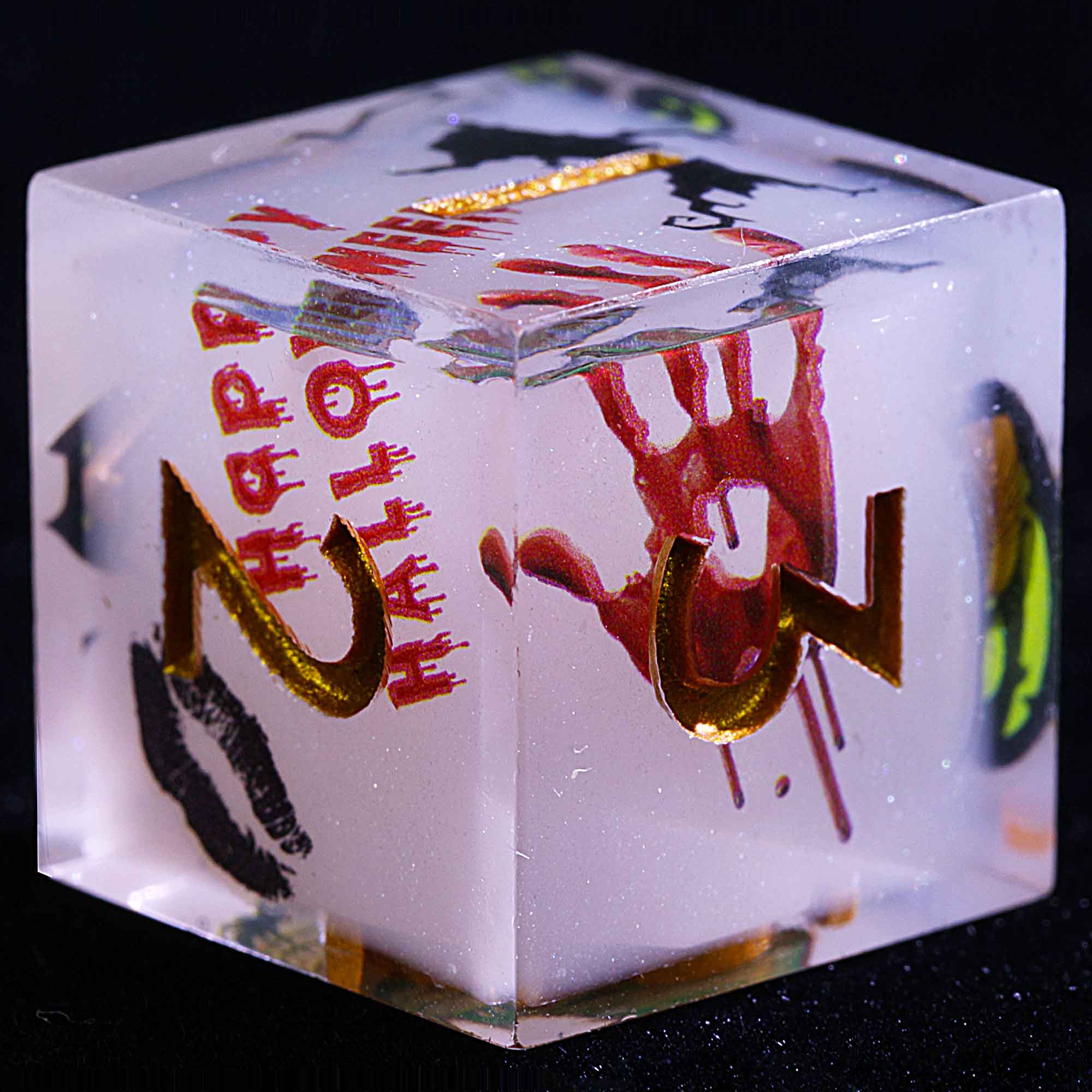 Halloween 9 Polyhedral Resin D and D Sets Dice Grinning Ghoul Candy - Image 3