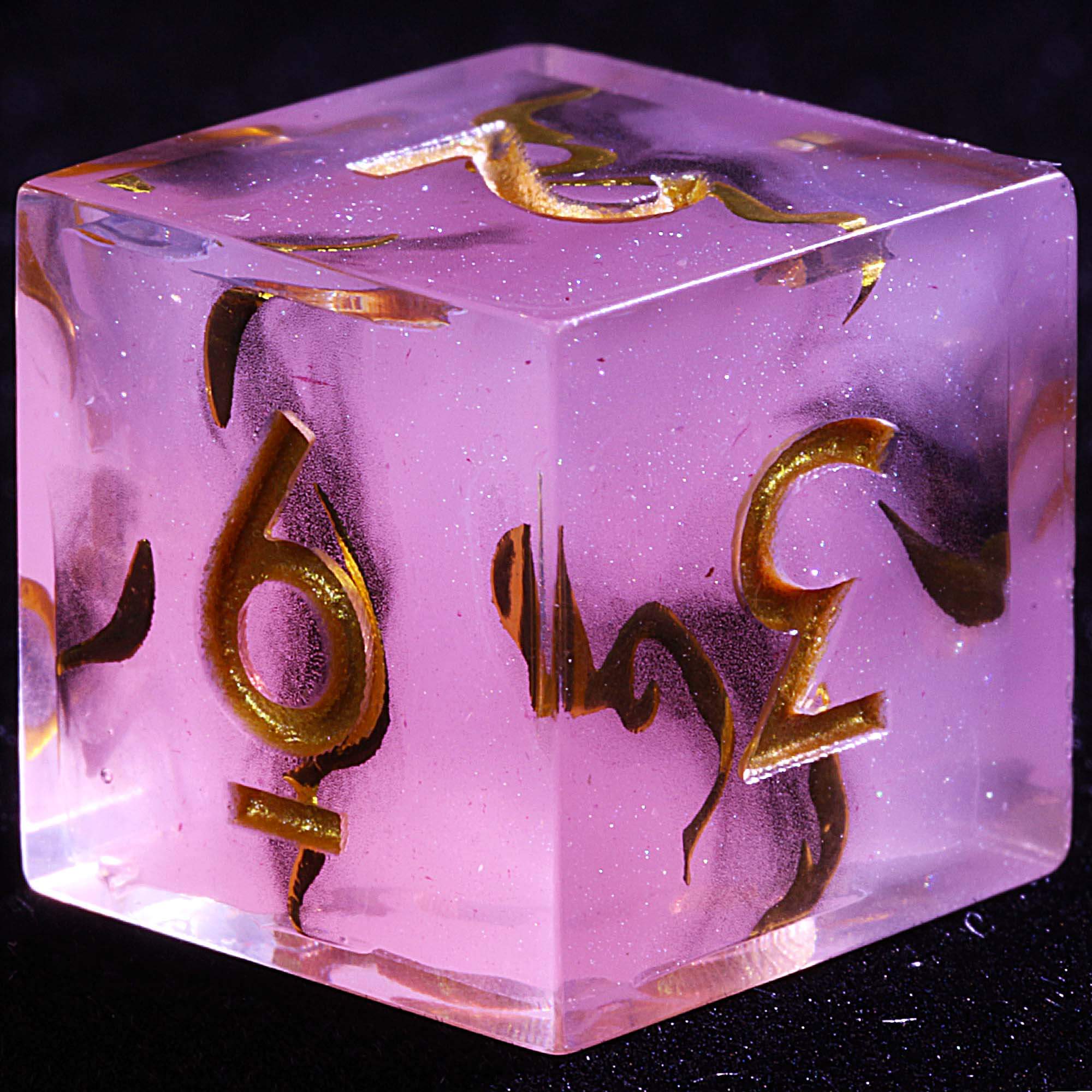 9 Polyhedral Resin D&D Set of Dice Crimson Mist Oath - Image 3