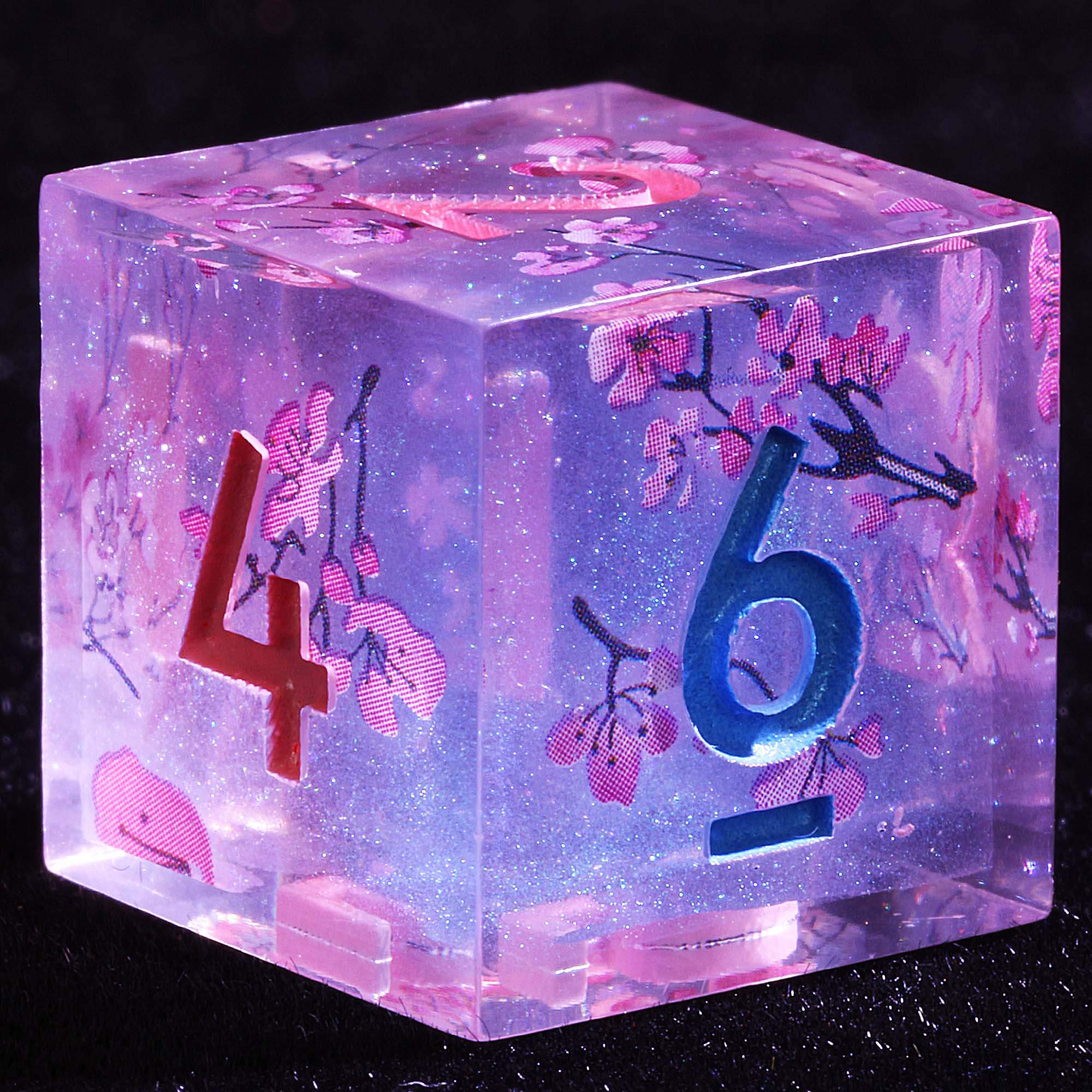 9 Polyhedral Resin D&D Sets Dice Sakura Pearl Mirage - Image 3