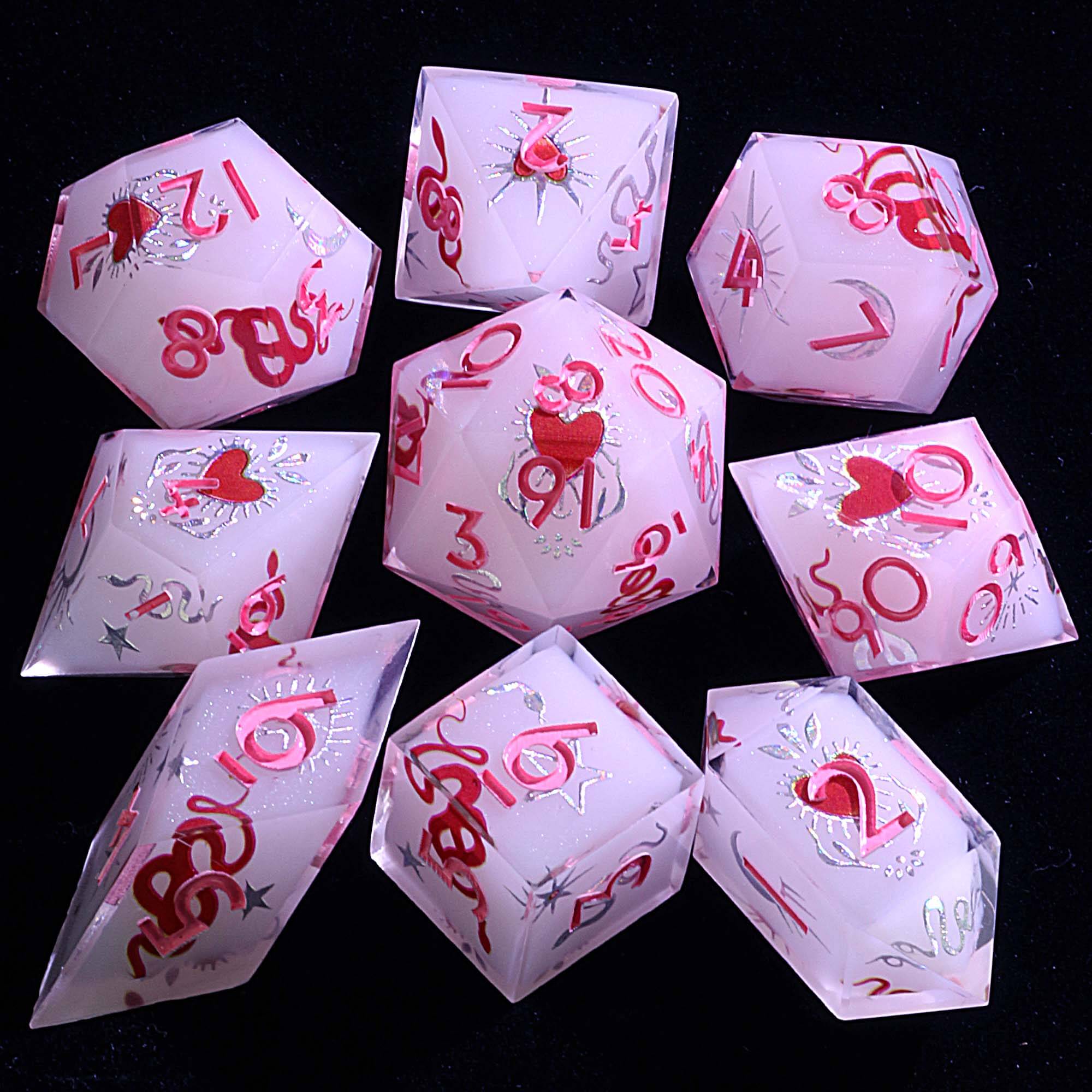 9 Polyhedral Resin DD Set Dice Serpent's Blood Oath