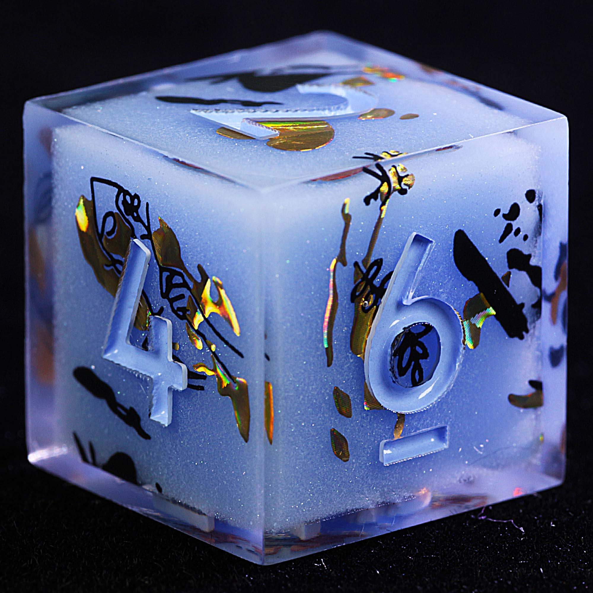 9 Polyhedral Resin Dice D and D Sets Siren's Glyph Mirage - Image 3