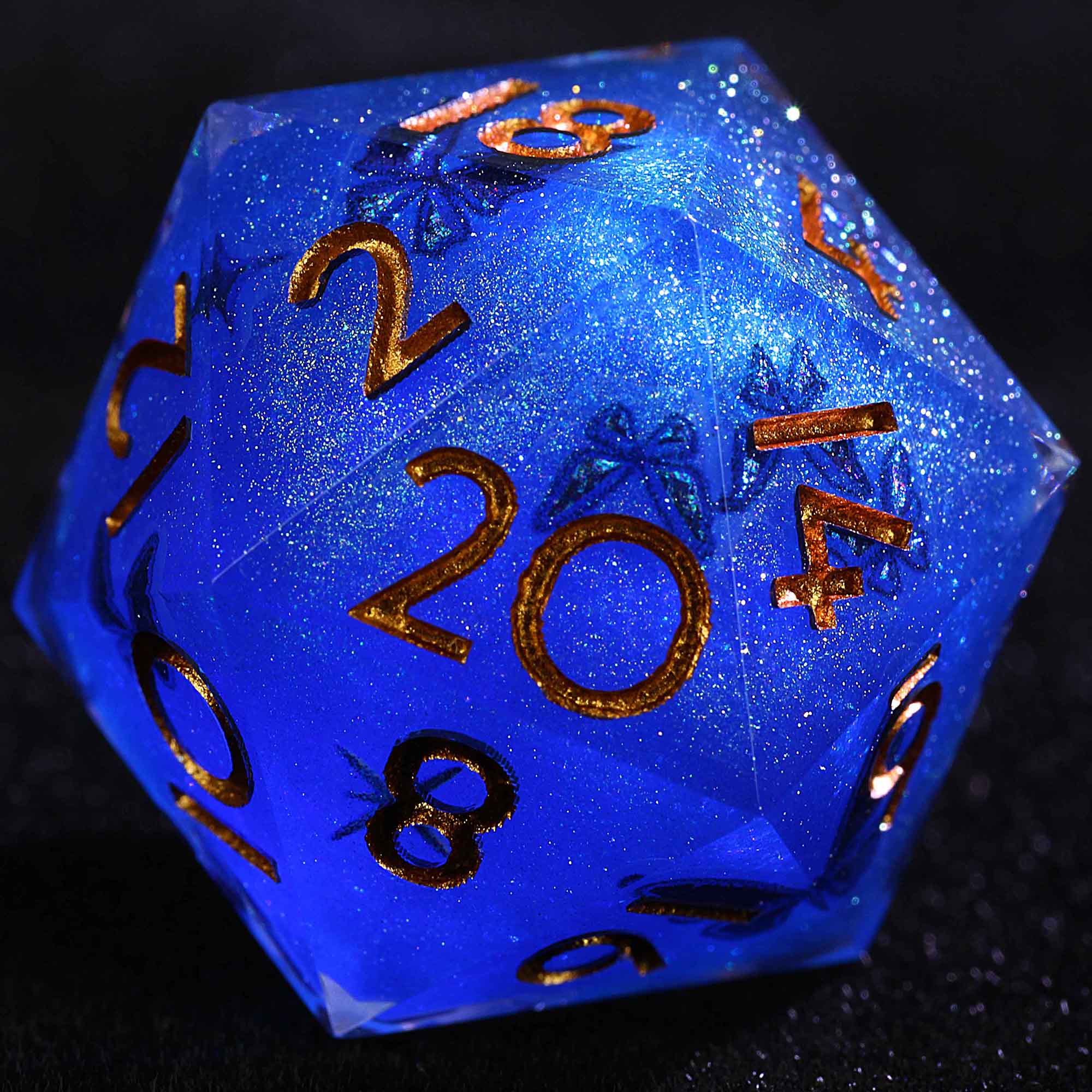 9 Polyhedral Resin Dice Set D&D Abyssal Butterfly Oath - Image 2