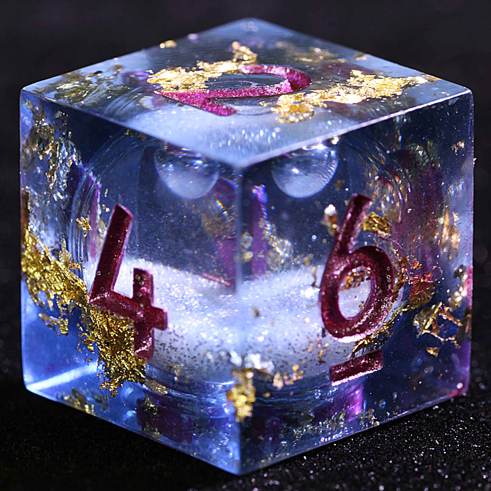 9 Polyhedral Resin Liquid Core DnD Dice Sets Tidal Sands Chronos - Image 3