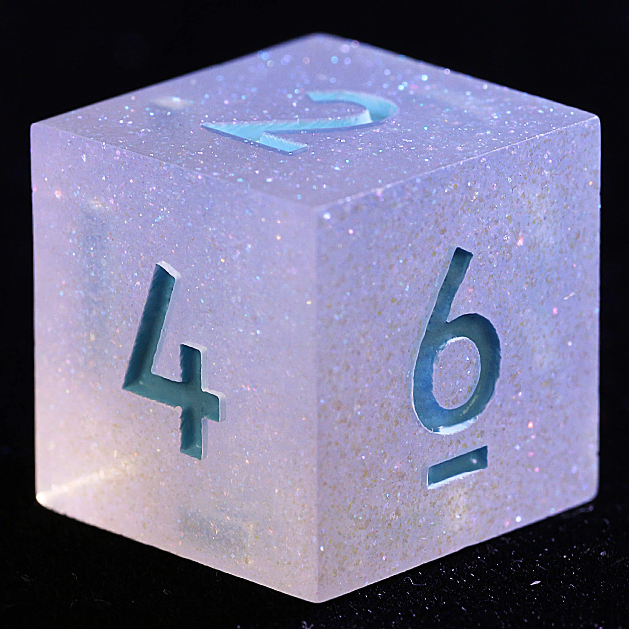 9 Polyhedral Resin Set Dice D&D Dreamy Star River Blue - Image 3