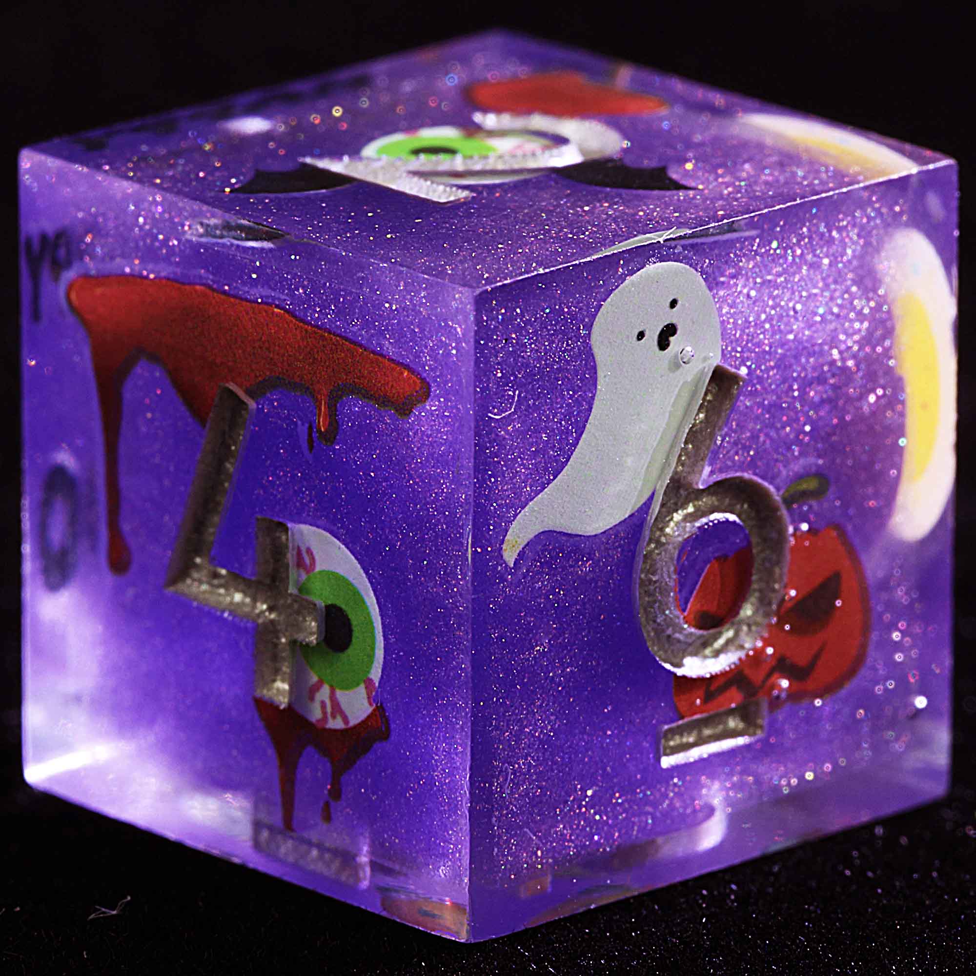 Halloween 9 Polyhedral Resin Set Dice DD Spooky Sweet Fright - Image 3