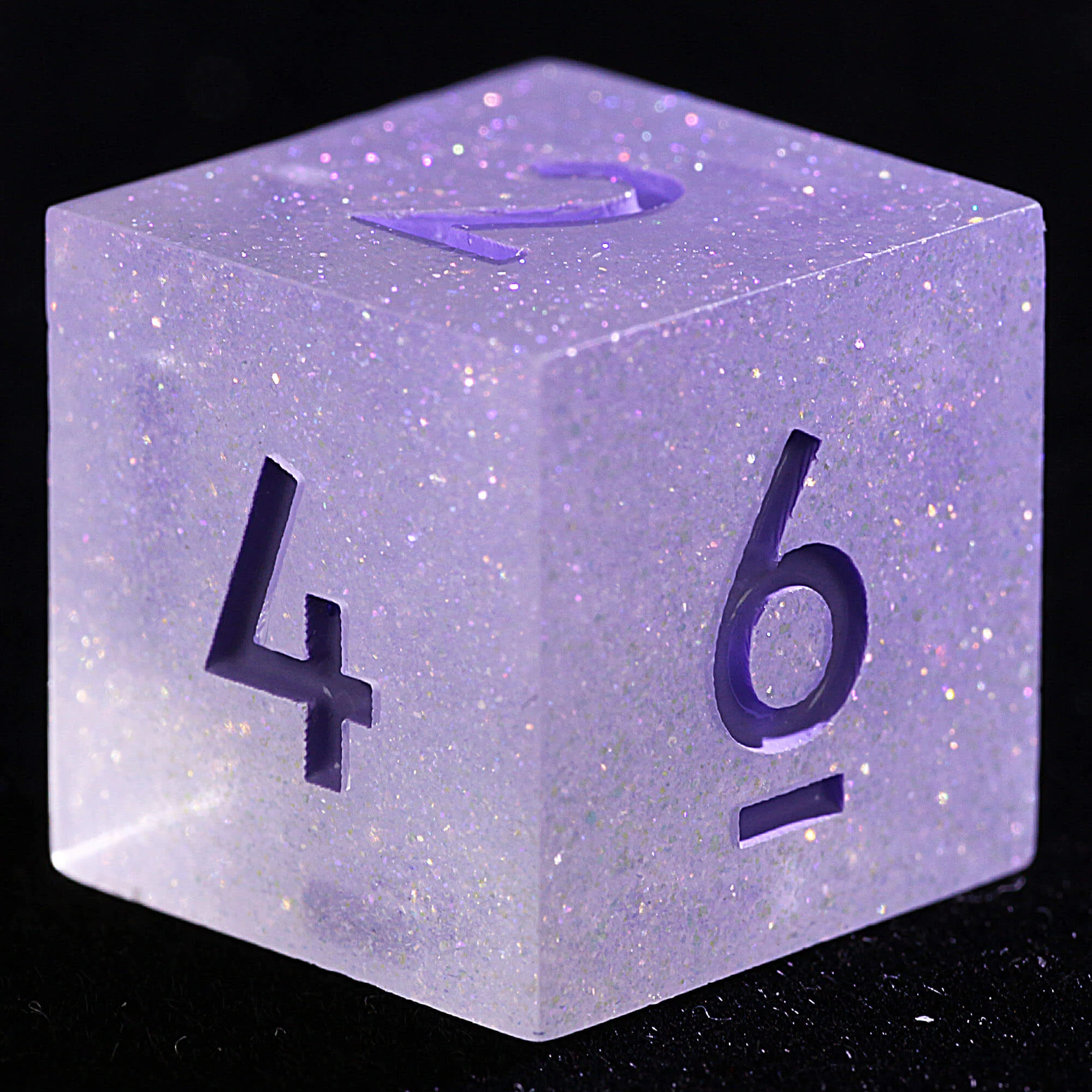 9 Polyhedral Resin Set Dice DnD Dreamy Star River Purple - Image 3