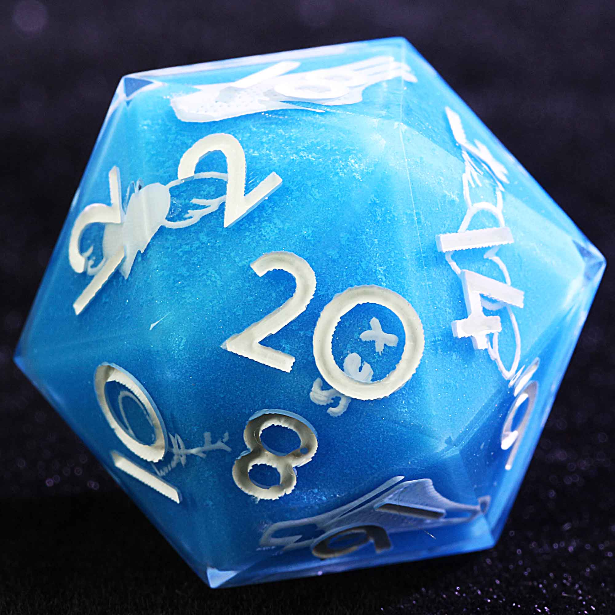 9 Polyhedral Resin Set of DnD Dice Beach Temptation - Image 2