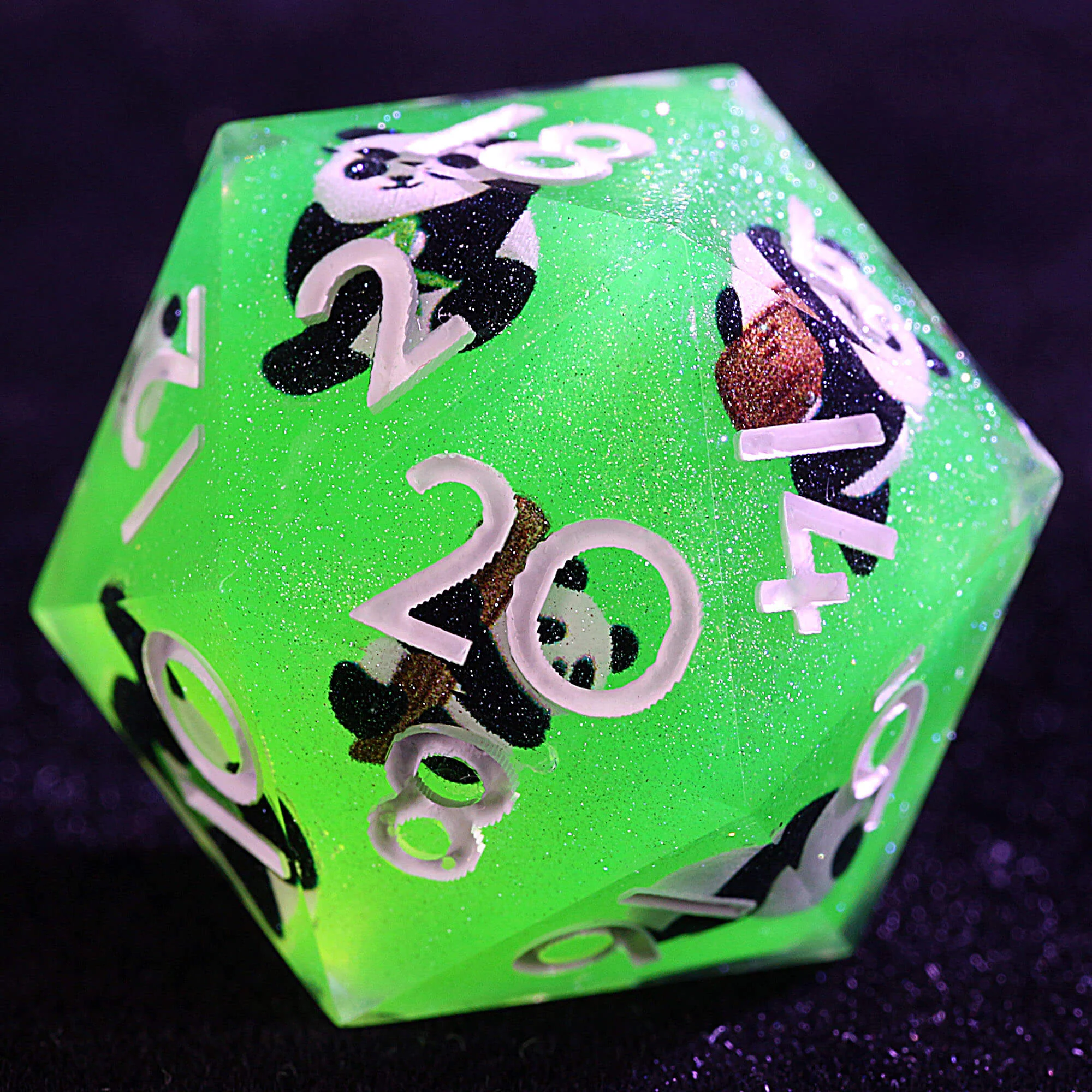 9 Polyhedral Resin Sets Dice D&D Bamboo Prison Fluff - Image 2