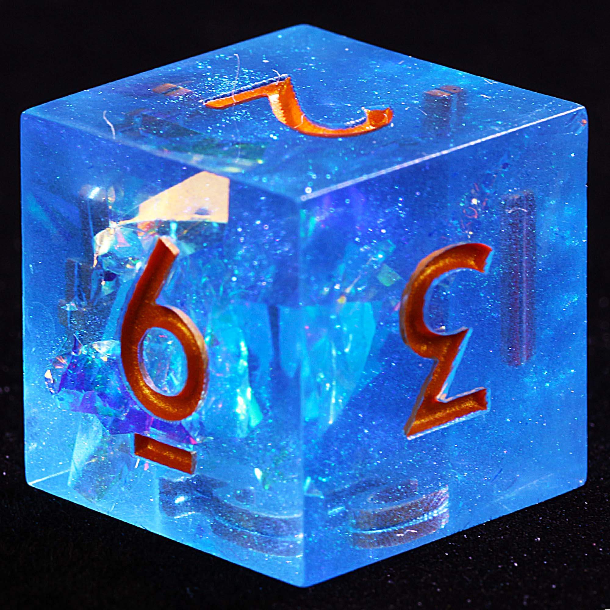 9 Polyhedral Resin Sets of D and D Dice Aurora Ripple Shimmer - Image 3