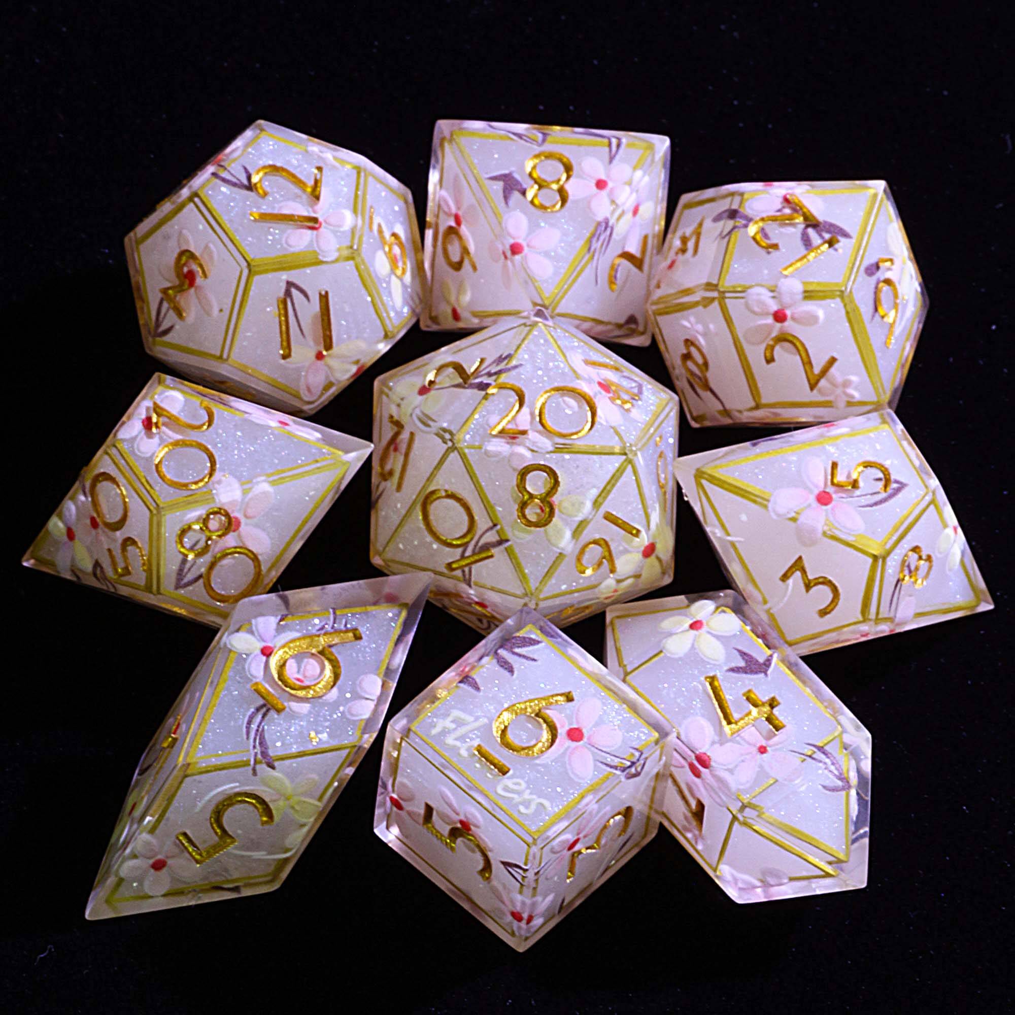 9 Polyhedral Sets Dice DD Victorian Secret Garden
