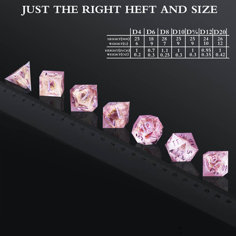 Arcane Missiles Resin Polyhedral Gaming Dice Set D&D - Image 8