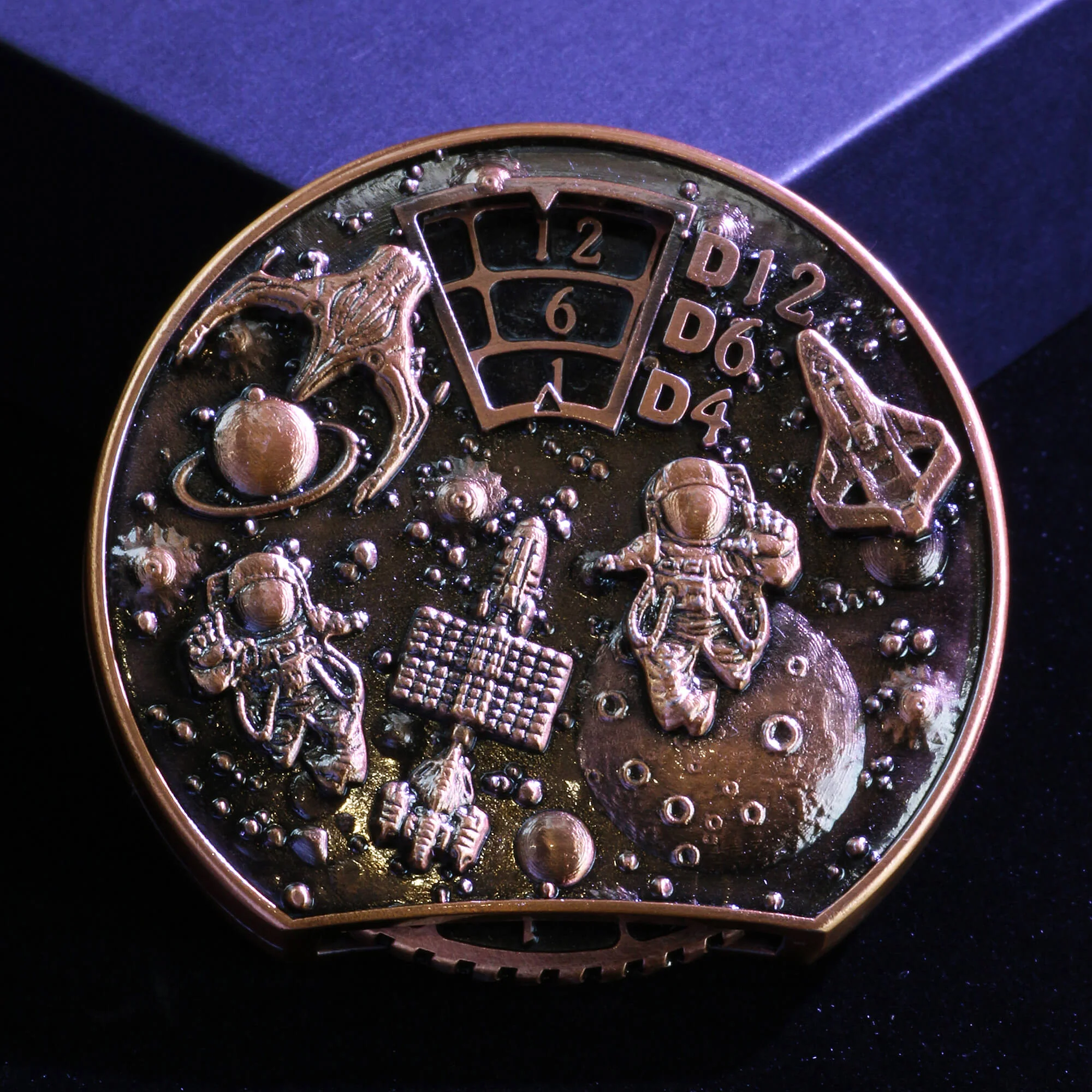 Astronaut 7 in 1 Roulette Metal DND Dice Fidget Spinner Gyroid Dice