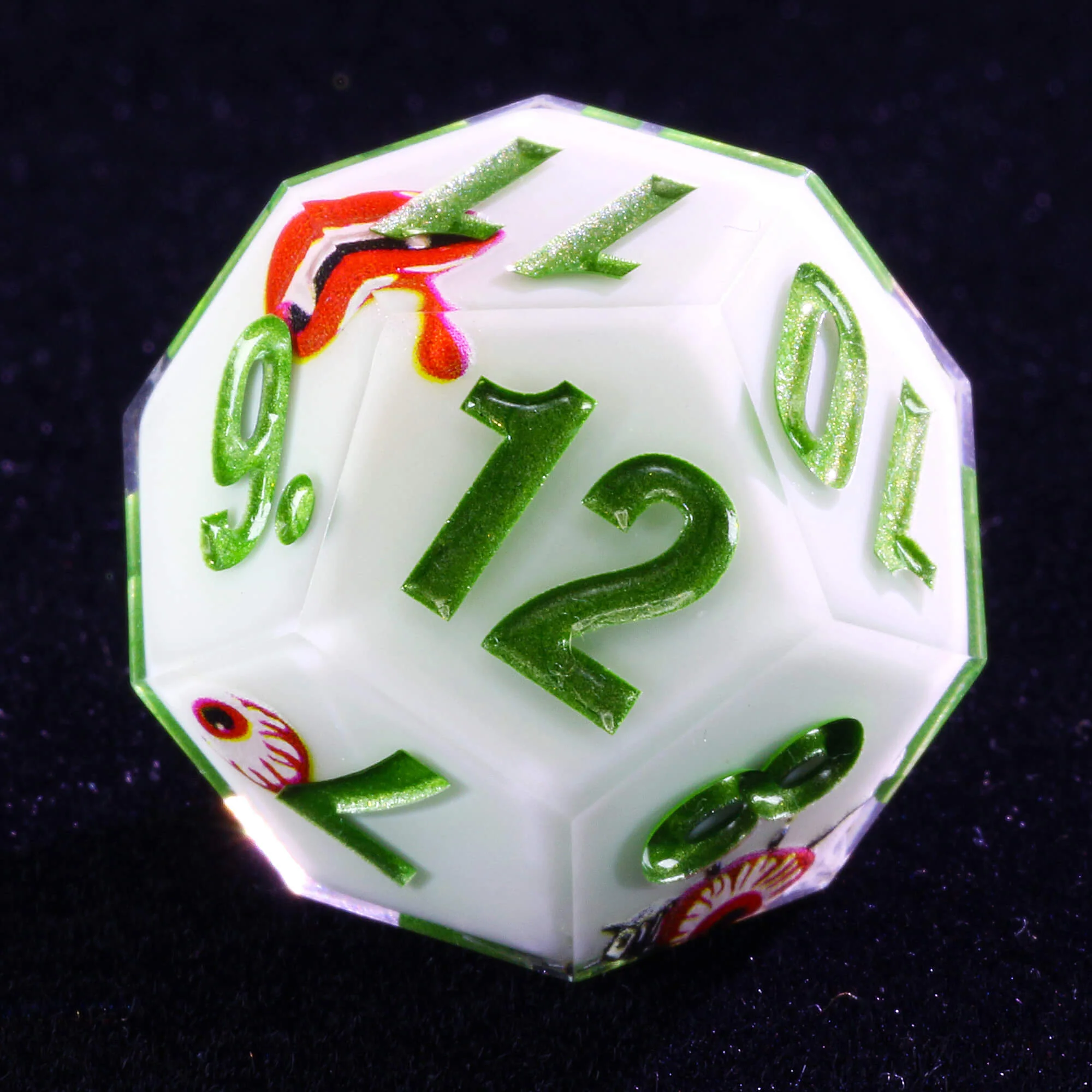 Awesome 7 Polyhedral Resin Dice Set DD Spider White - Image 3