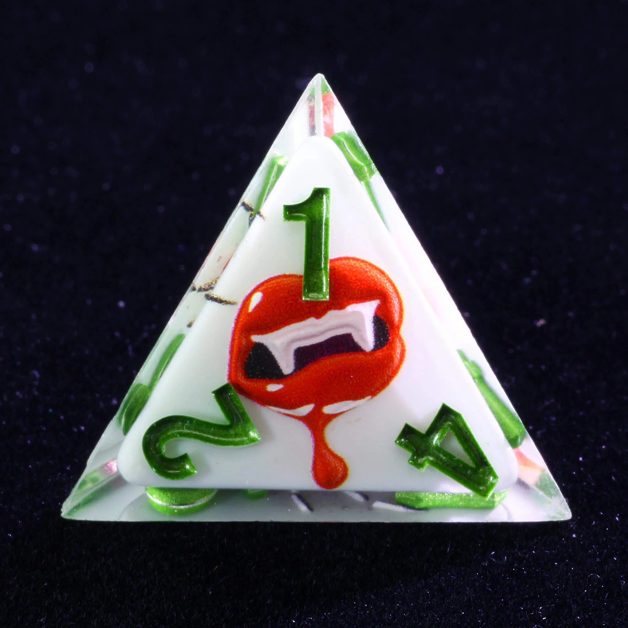Awesome 7 Polyhedral Resin Dice Set DD Spider White - Image 4