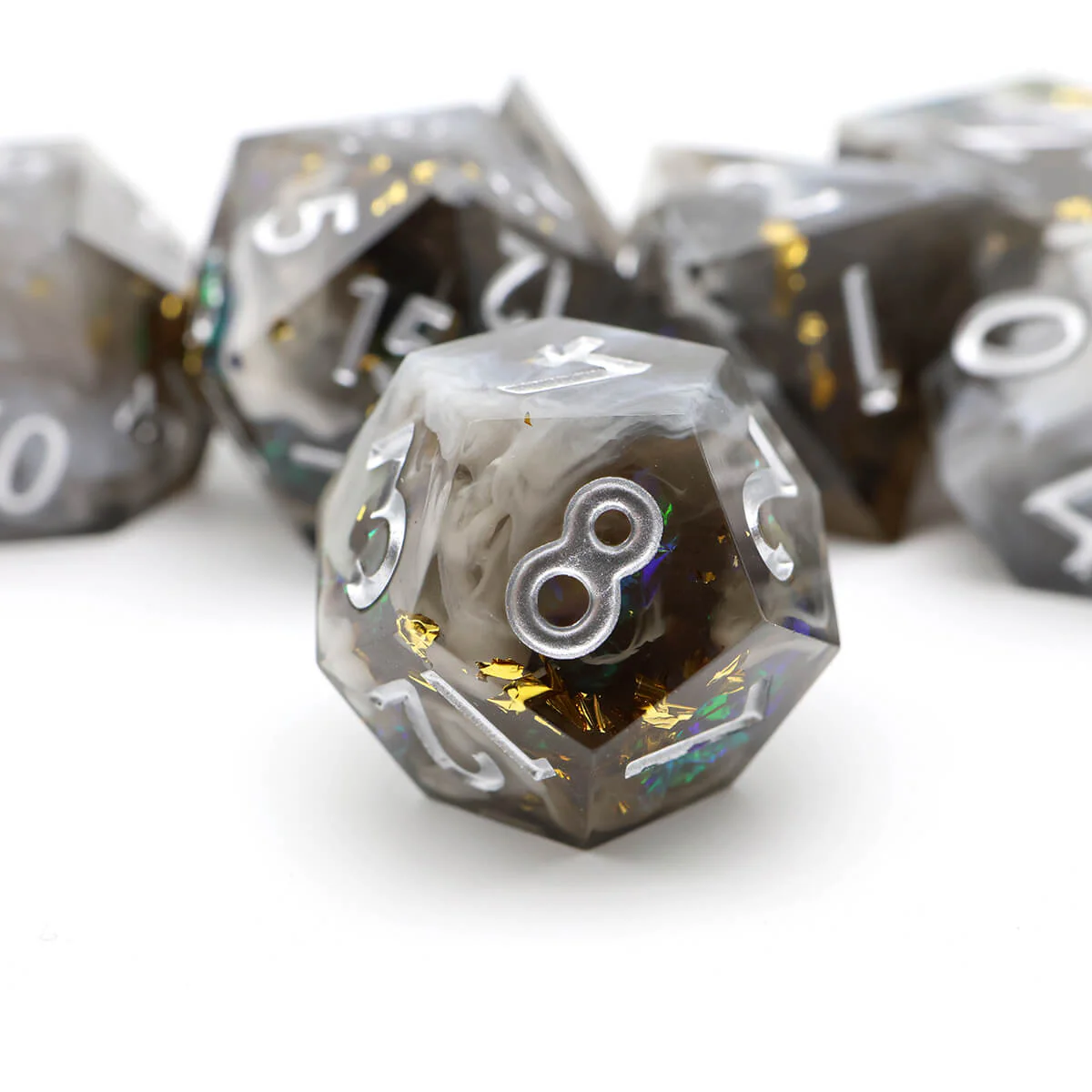 Black Hole 7-Piece Sharp Edge DND Dice Set - Image 10