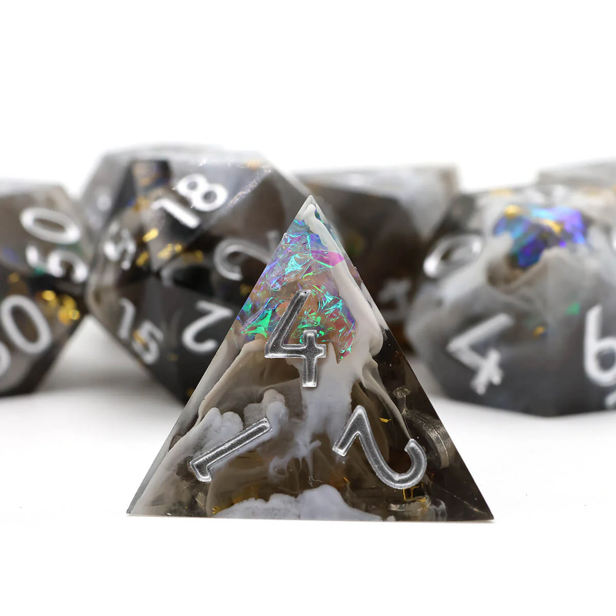 Black Hole 7-Piece Sharp Edge DND Dice Set - Image 8
