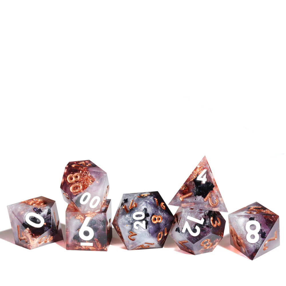D&D 7-Piece Sharp Edge Icewind Ravine Polyhedral Resin Dice Set - Image 9