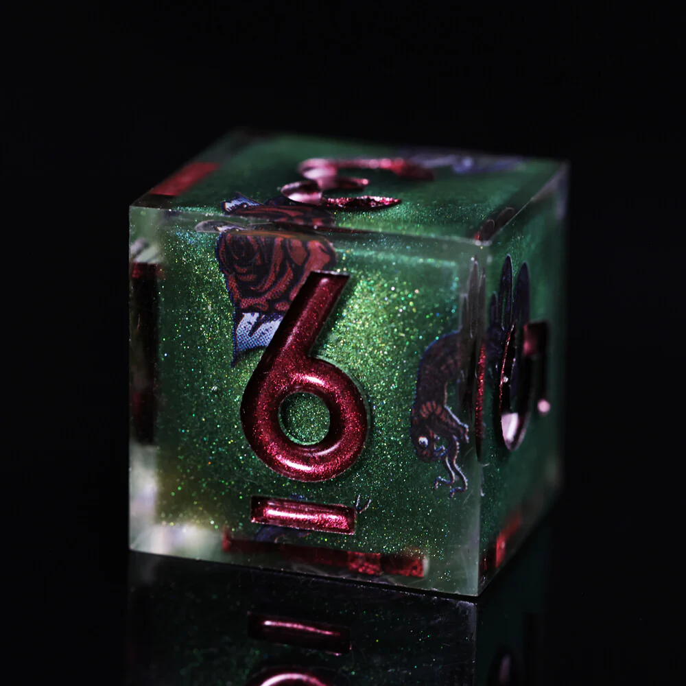 D&D 7-Piece Sharp Edge Wild Nature Polyhedral Resin Dice Set - Image 8