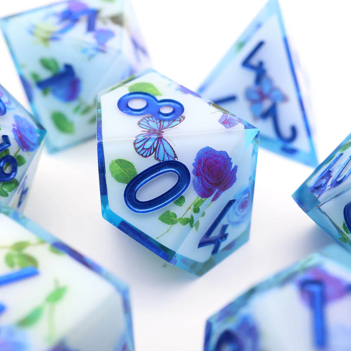 DND Dice Set Butterfly 7-Piece Sharp Edge Layered - Image 5