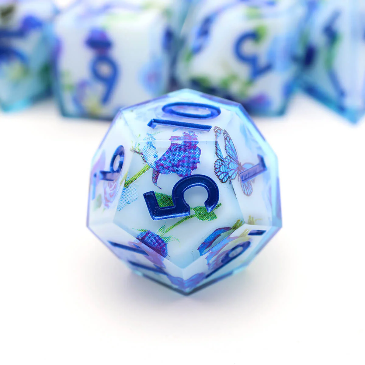 DND Dice Set Butterfly 7-Piece Sharp Edge Layered - Image 6