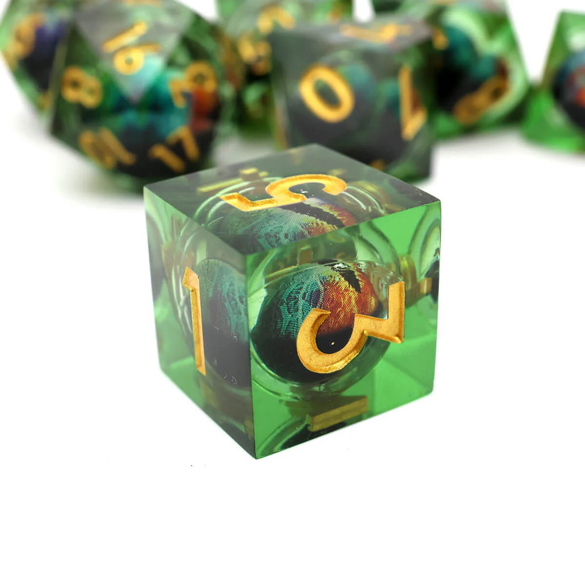 DND Dragon Eye 7-Piece Sharp Edge Dice Set - Image 6