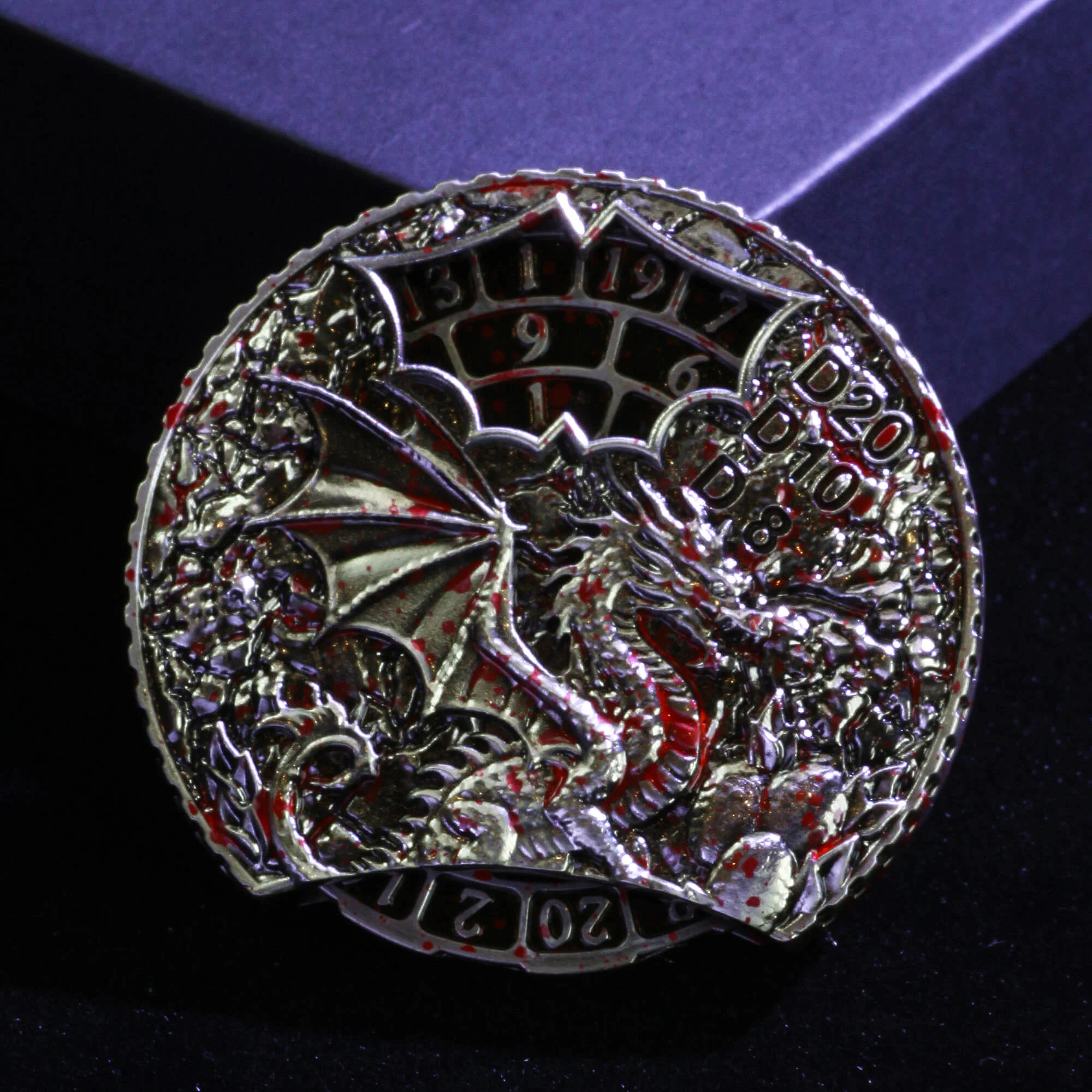 Dragon 7 in 1 Roulette Metal DND Dice Fidget Spinner Gyroid Dice - Image 13