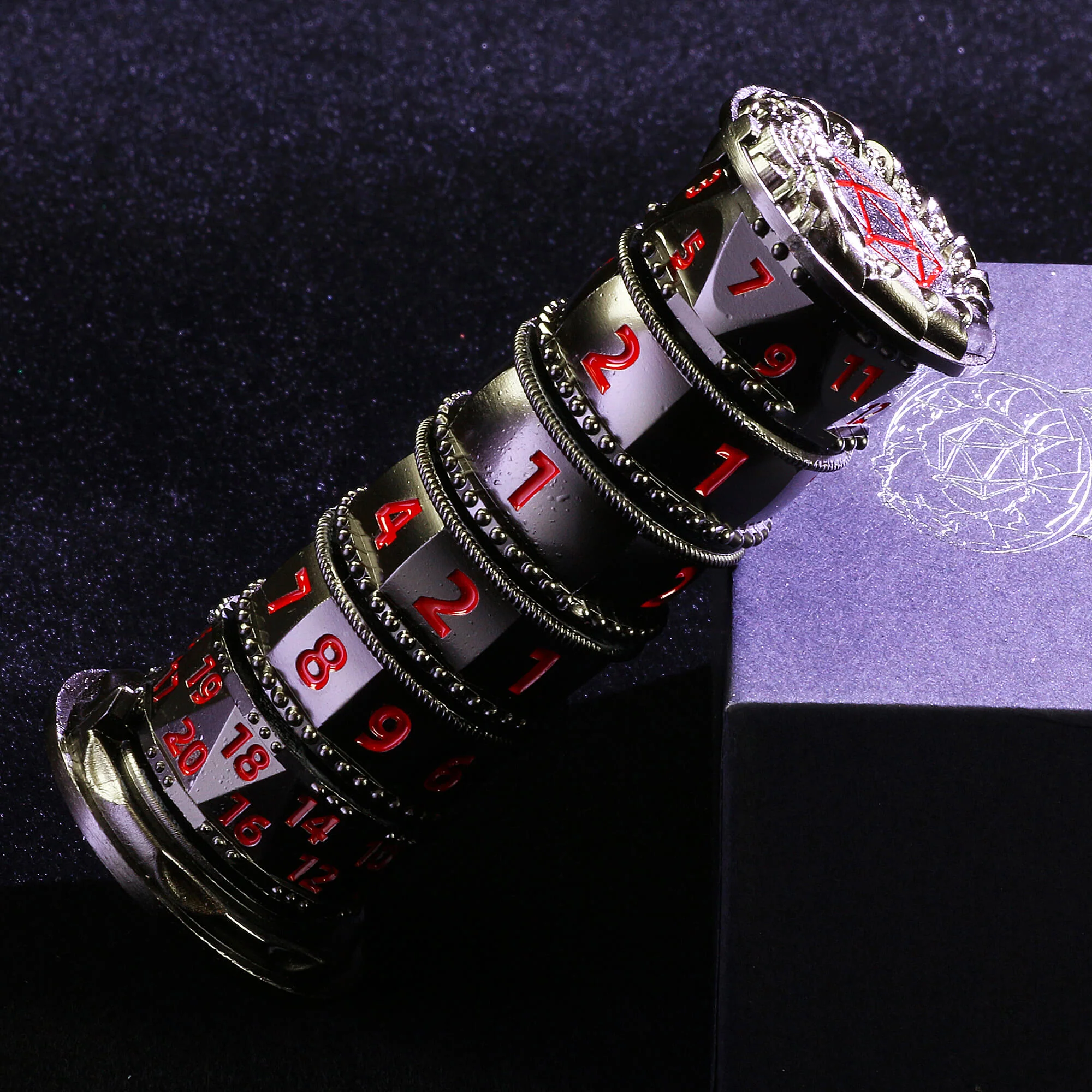 Dragon 7 in 1 Tower Spinning Metal Dice DnD - Image 9