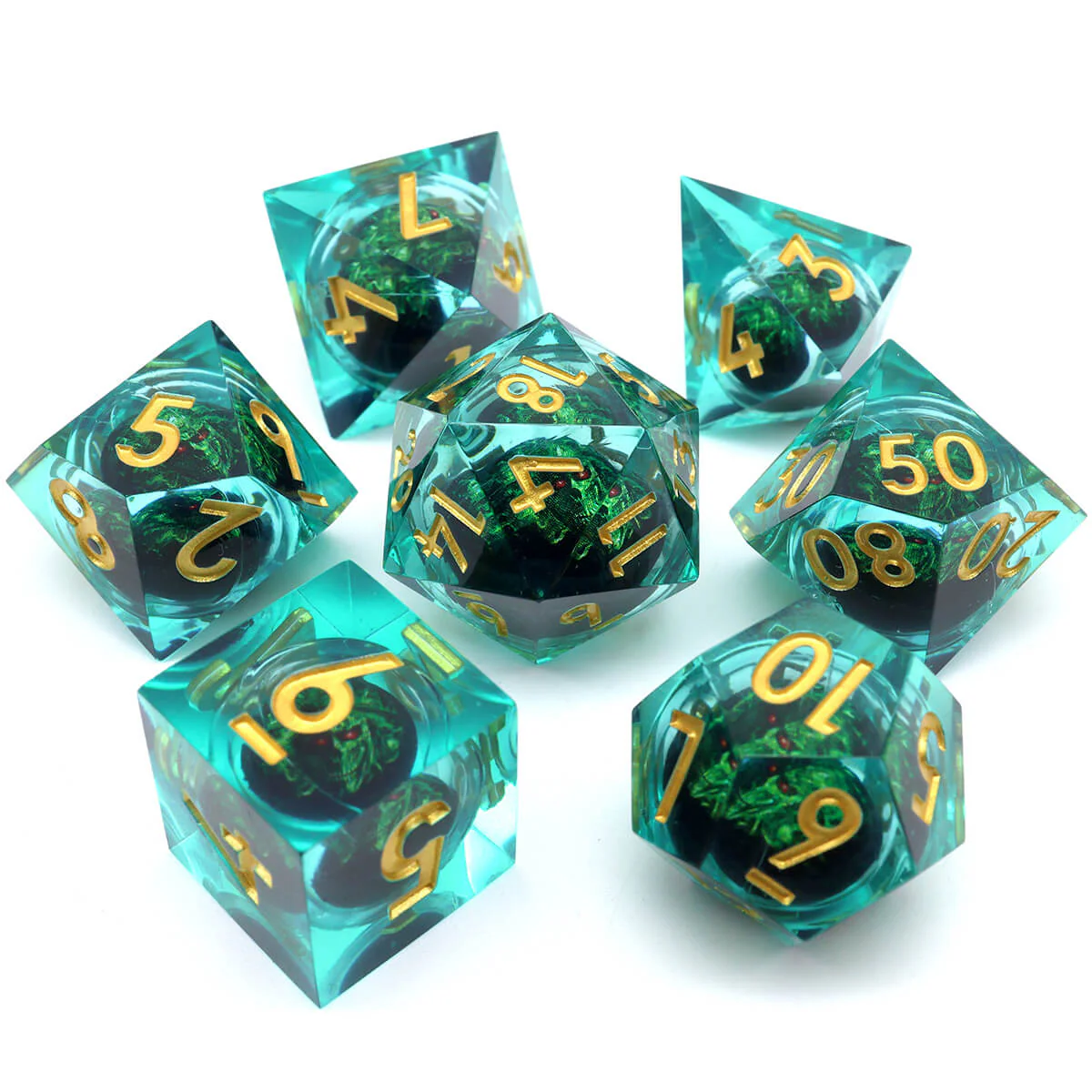 Dragon Eye DND 7-Piece Sharp Edge Dice Set