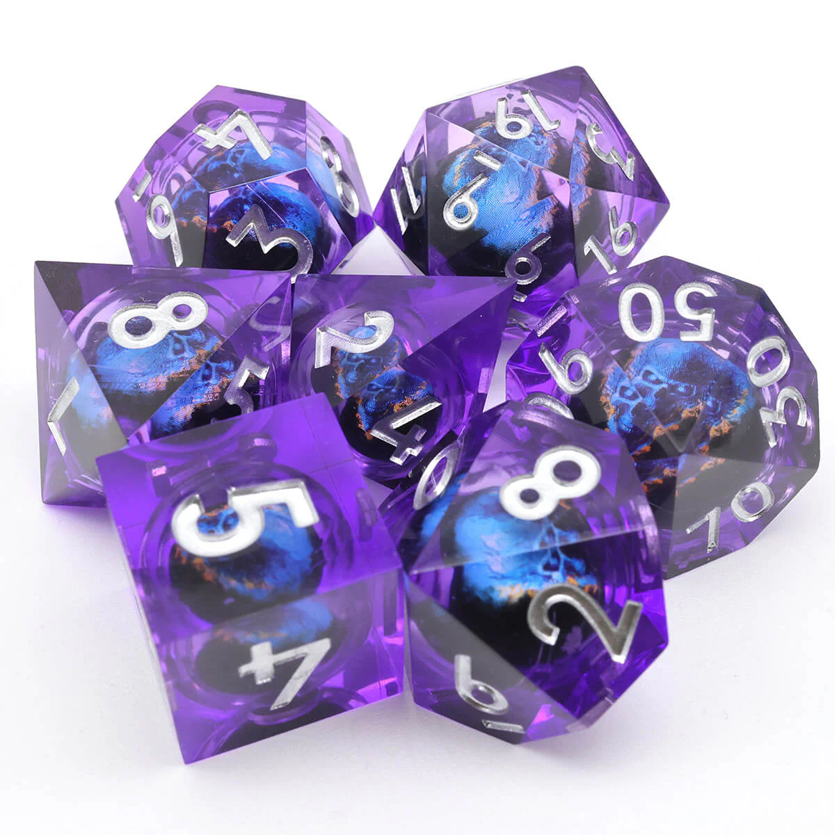 Dragon Eye Sharp Edge 7-Piece DND Dice Set - Image 5