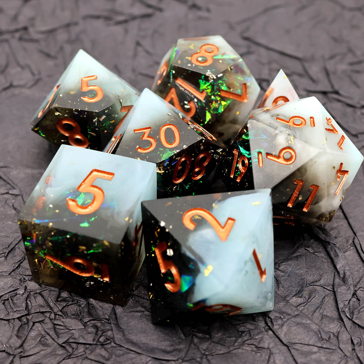 Dust of Mysteries 7-Piece Sharp Edge Dice Set for DND - Image 3