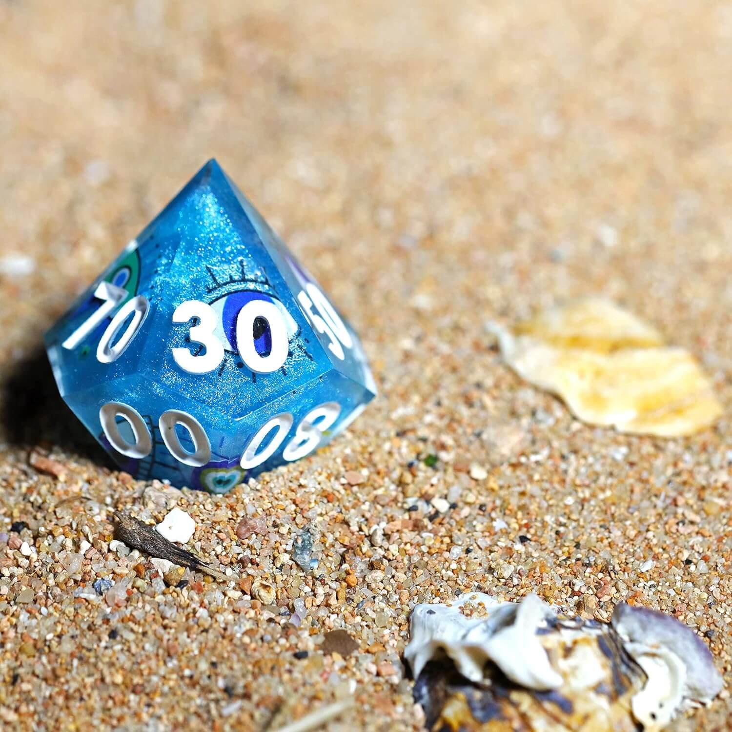 Eye of Truth Sharp Edge Polyhedral Resin 7-Piece D&D Dice Set - Image 4